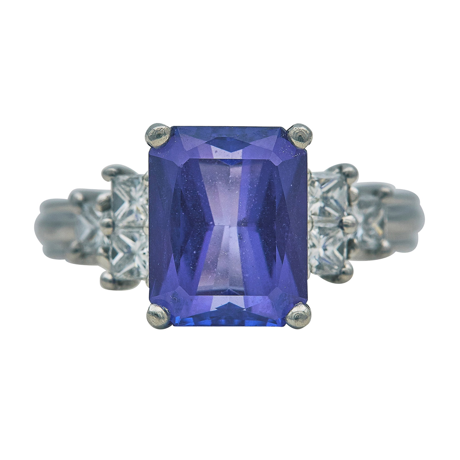 Platinum Tanzanite and Diamond Cocktail Ring (1 of 3)