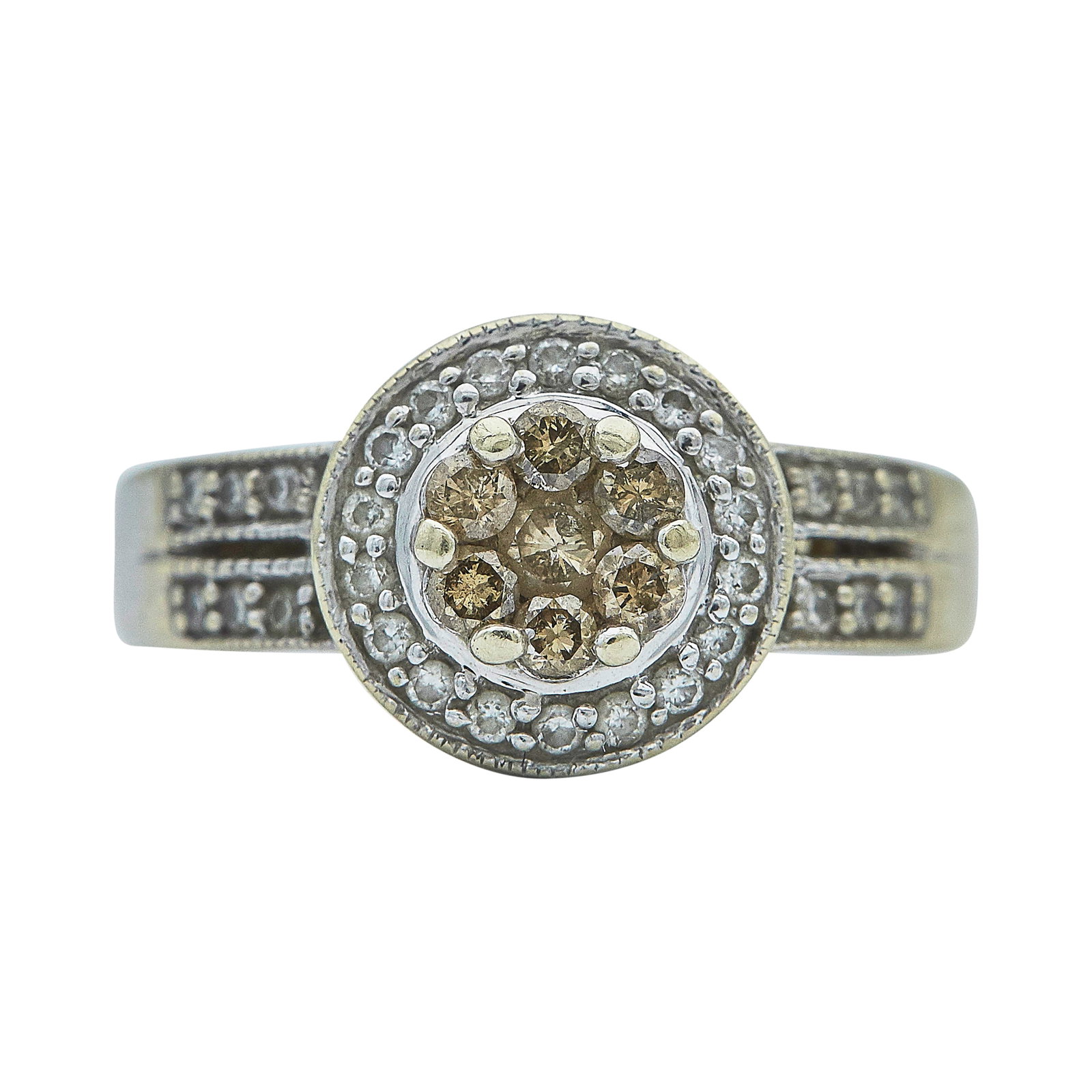 14K White Gold and Diamond Halo Ring (1 of 3)