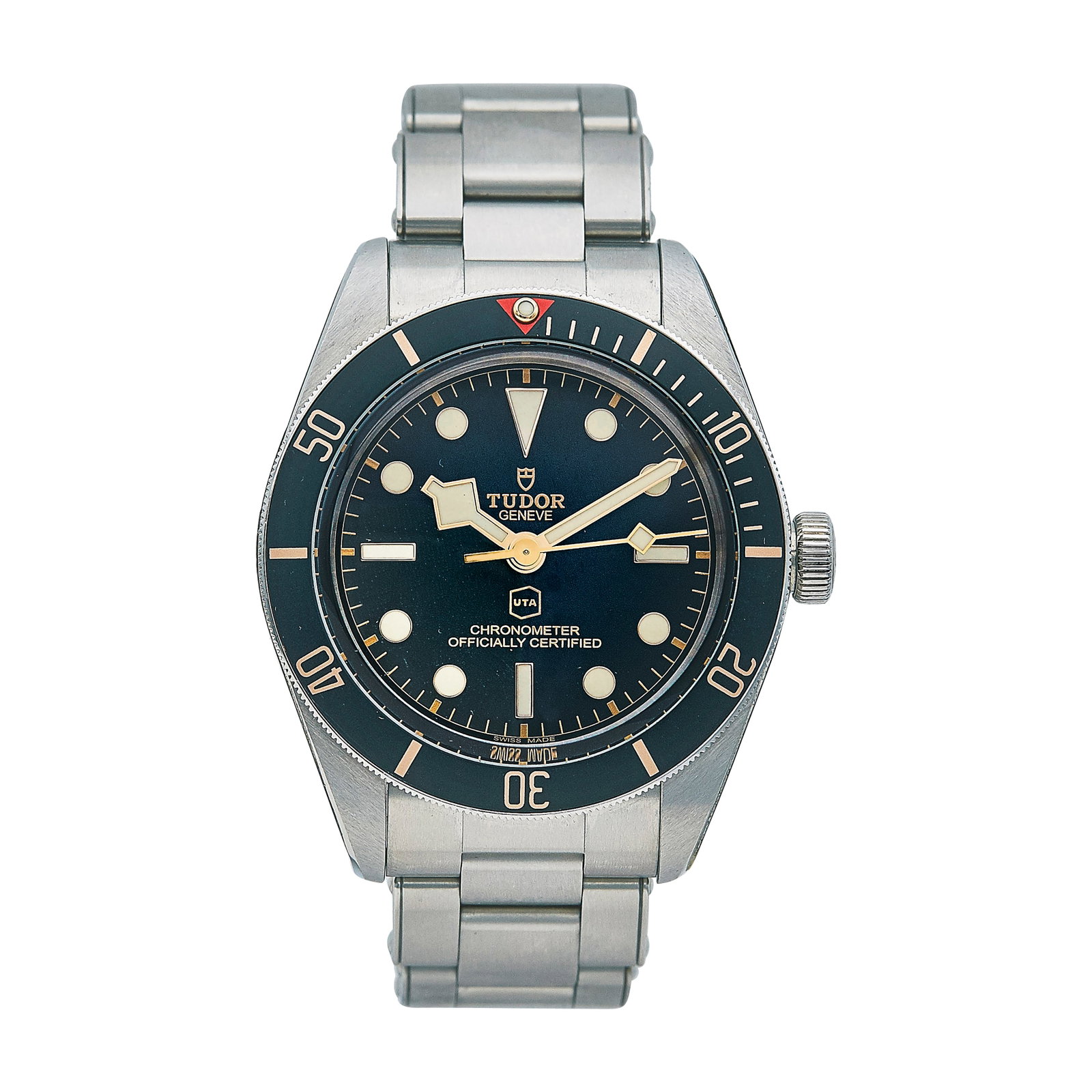 Tudor Black Bay 58 Stainless Steel Watch Ref. 79030, circa 2022: BRAND: Tudor; STYLE: Black Bay 58; REF. #: 79030; CONDITION: Pre-owned, Very Good; YEAR: Circa 2022; ADDITIONAL COMMENTS: Scratches throughout watch, Lugs with intact stickers; CASE SIZE (mm): 39; CAS