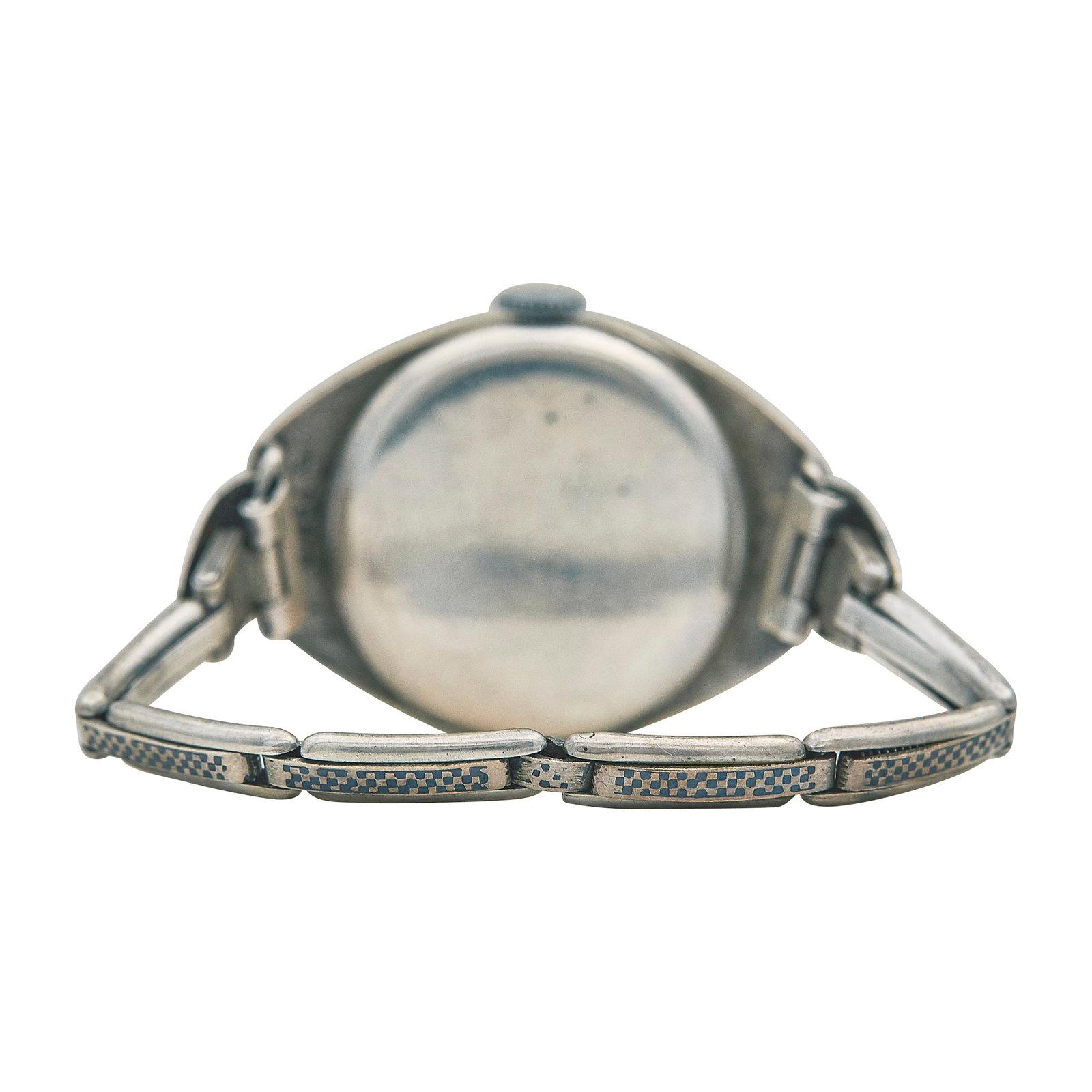 Five Antique Silver and Enamel Wristwatches Ref. Unknown, circa 1920: CONDITION: Pre-owned, Good; YEAR: Circa 1920; ADDITIONAL COMMENTS: Scratches throughout watches, Scratches throughout acrylic crystals, Watches are decorative-Service required; CASE MATERIAL: Silver; 
