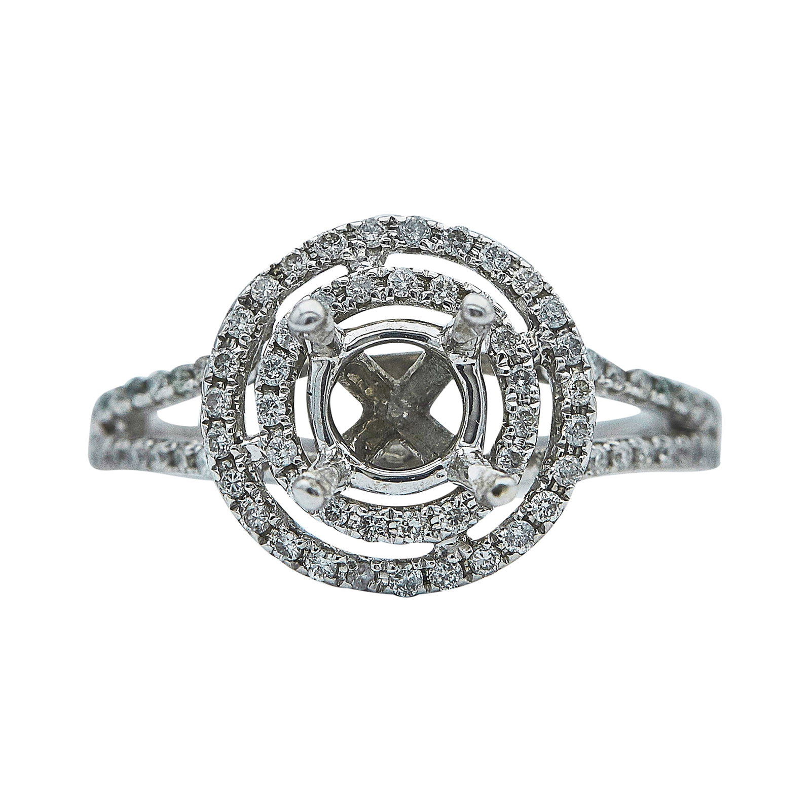 14K White Gold and Diamond Ring Setting (1 of 3)
