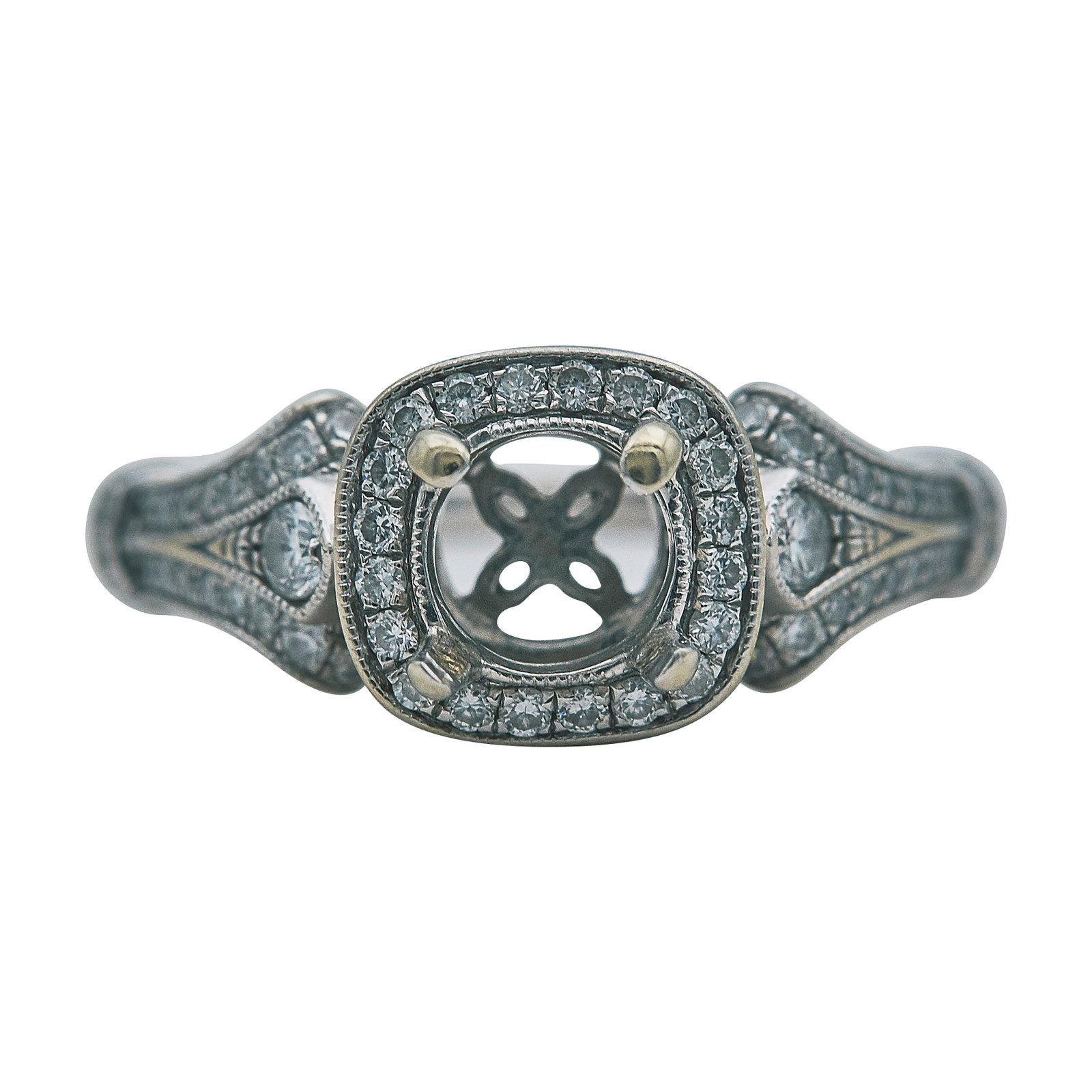 Gabriel & Co 14K White Gold and Diamond Ring Setting (1 of 3)