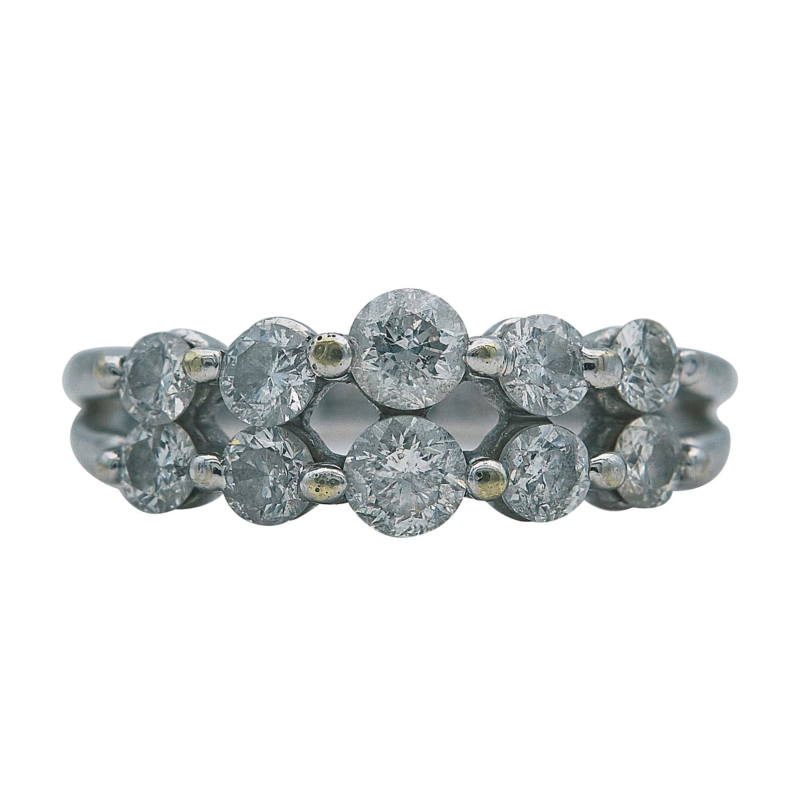 14K White Gold and Diamond Band Ring (1 of 3)