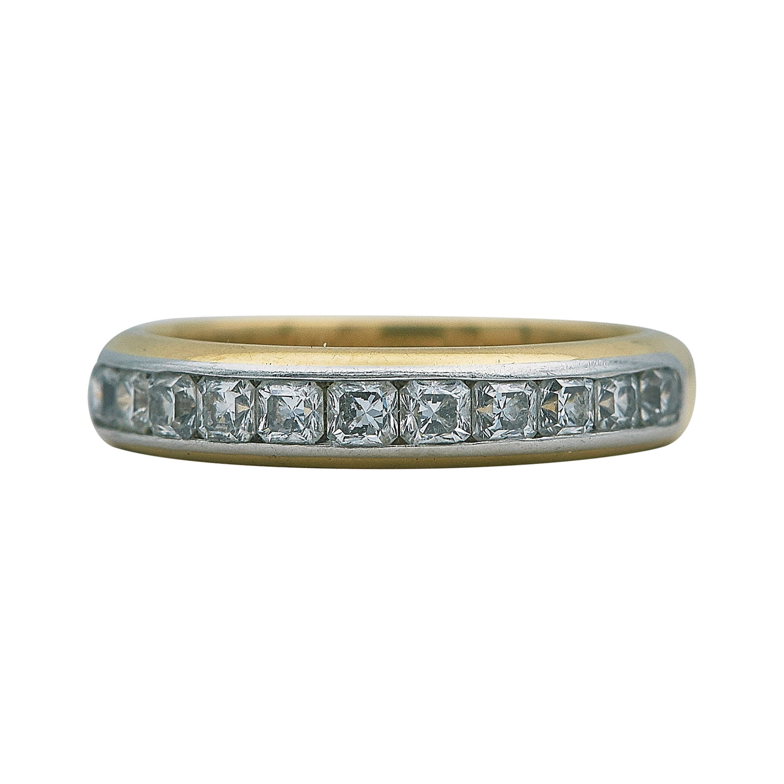 Tiffany & Co. Lucida 18K Yellow Gold and Platinum Diamond Band Ring (1 of 3)
