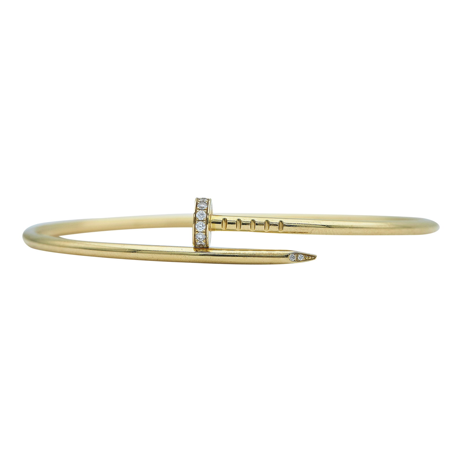 Cartier Juste un Clou Small Model 18K Yellow Gold and Diamond Bracelet (1 of 5)