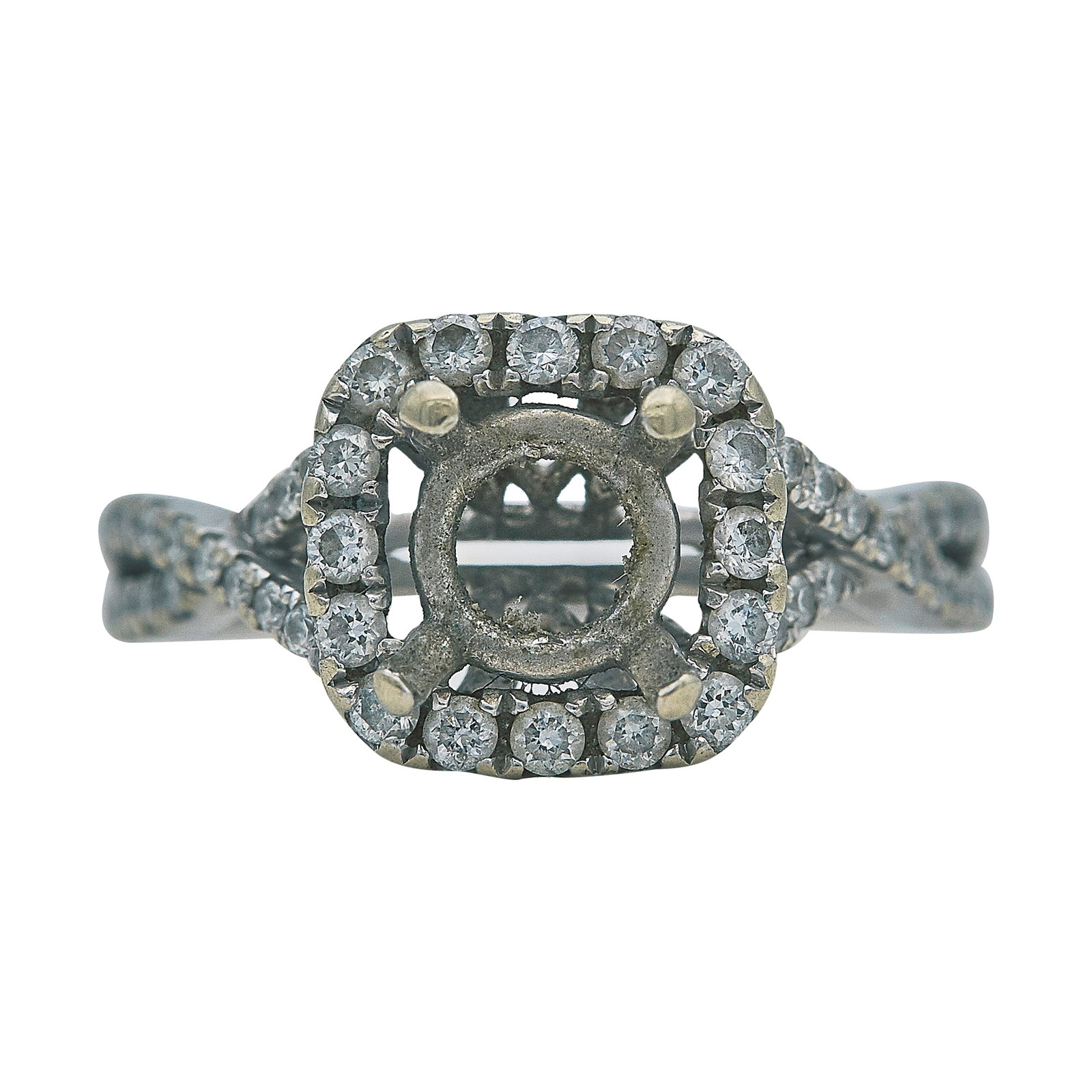 14K White Gold and Diamond Ring Setting (1 of 3)