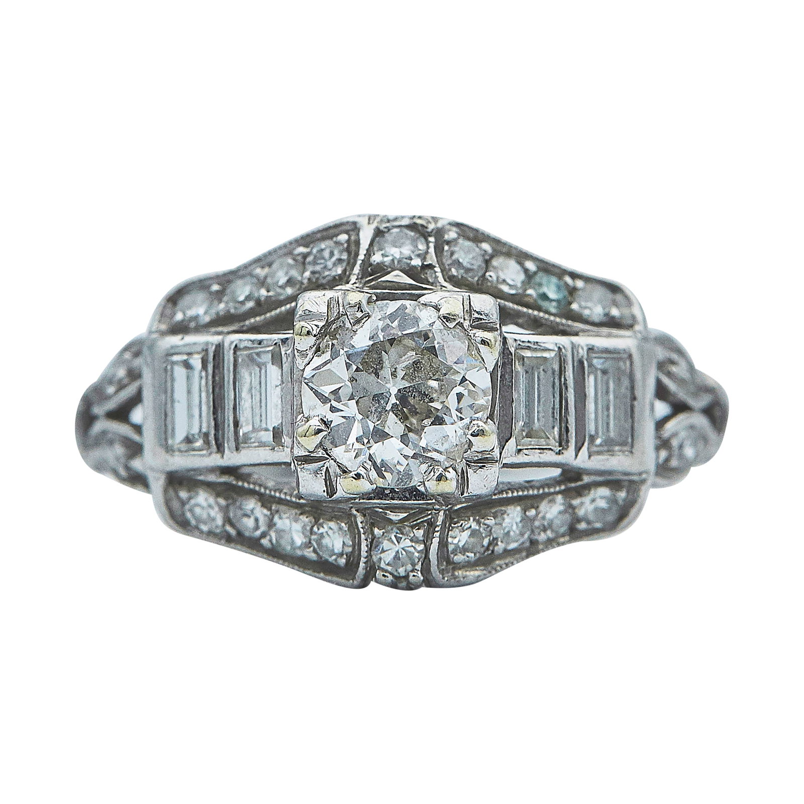 Vintage Style Platinum and Diamond Ring (1 of 3)