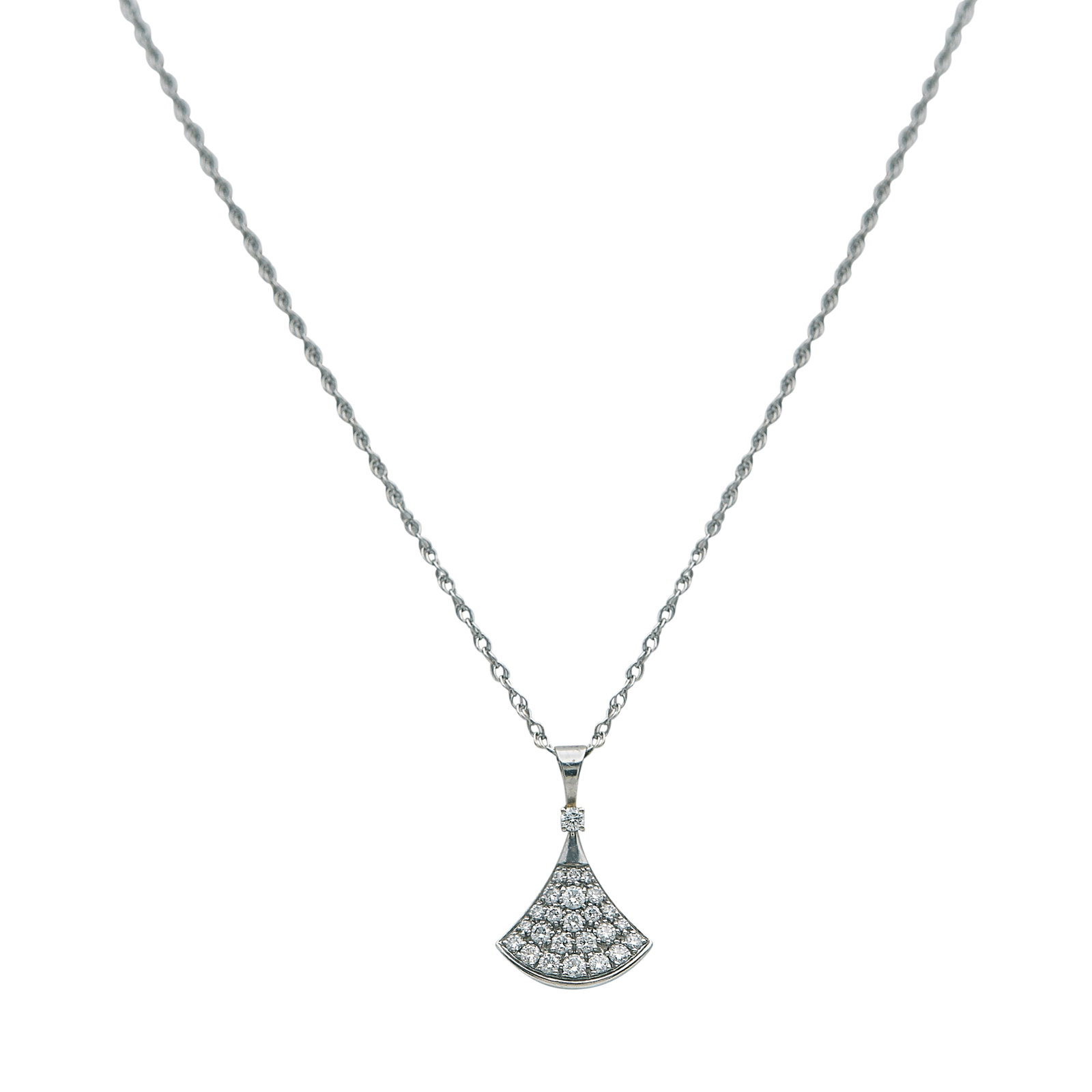 14K White Gold and Diamond Pendant Necklace (1 of 4)