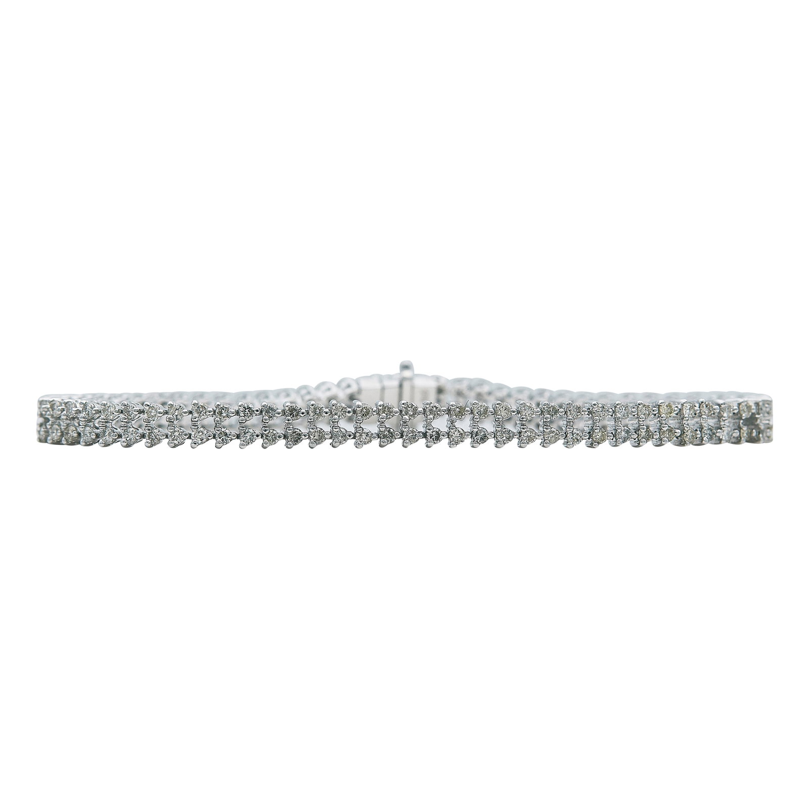 14K White Gold and Diamond Link Bracelet (1 of 3)
