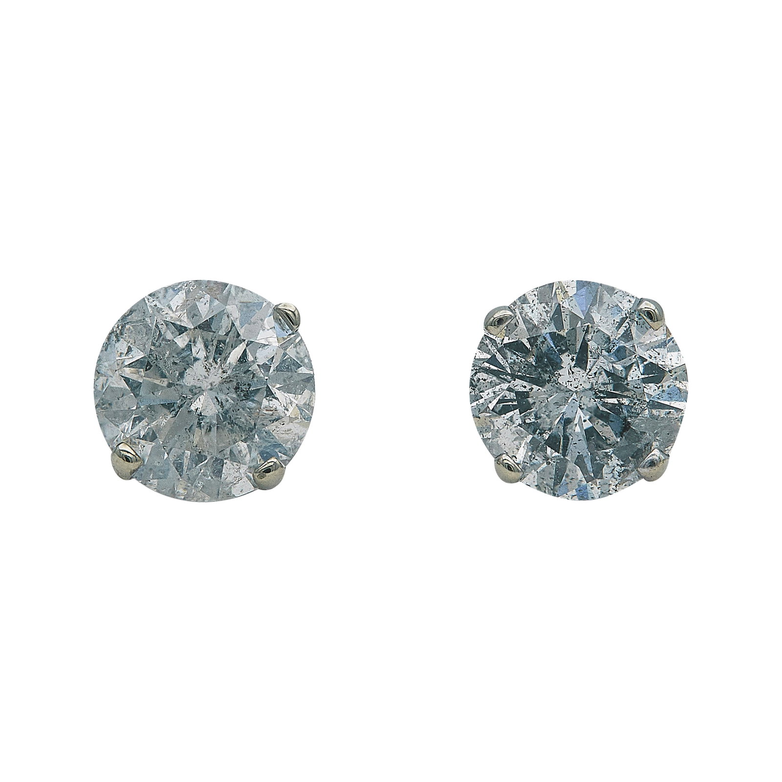 14K White Gold Diamond Stud Earrings (1 of 3)