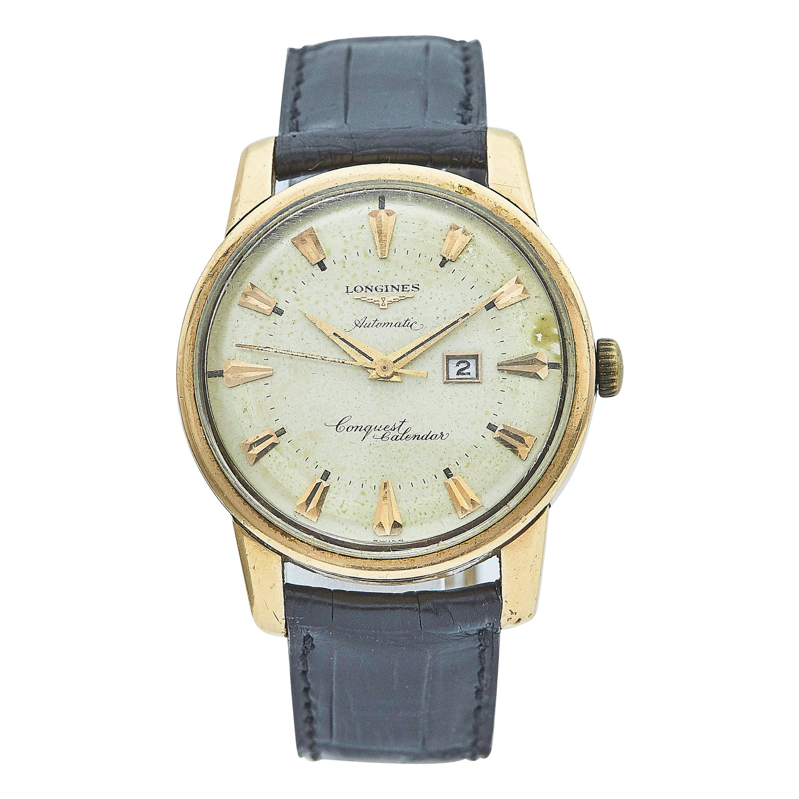 Longines Conquest Calender Plated Stainless Steel Watch Ref. 9007, circa 1960 (1 of 5)