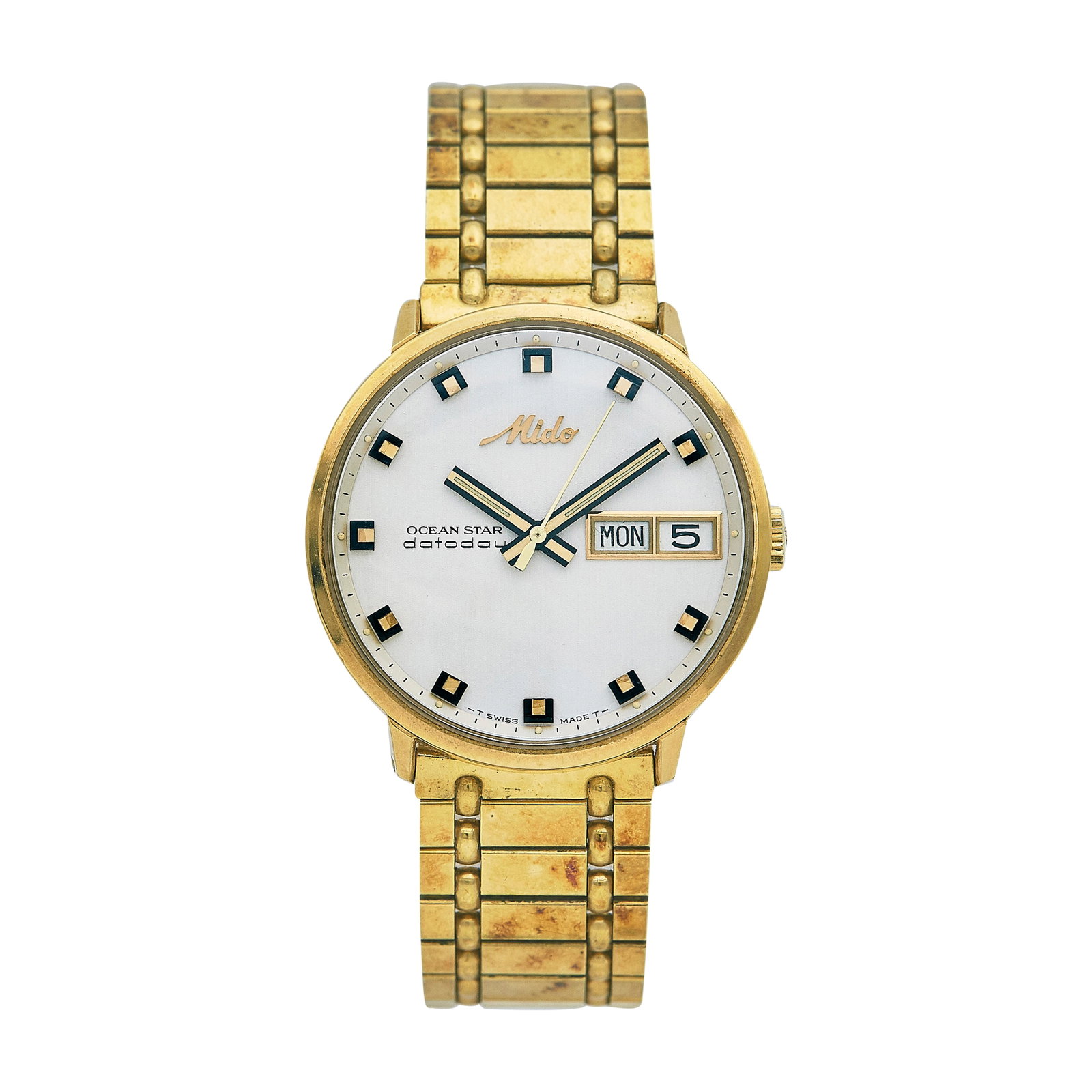 Mido Ocean Star Data Day Gold Plated Stainless Steel Ref. 5009, circa 1960 (1 of 5)