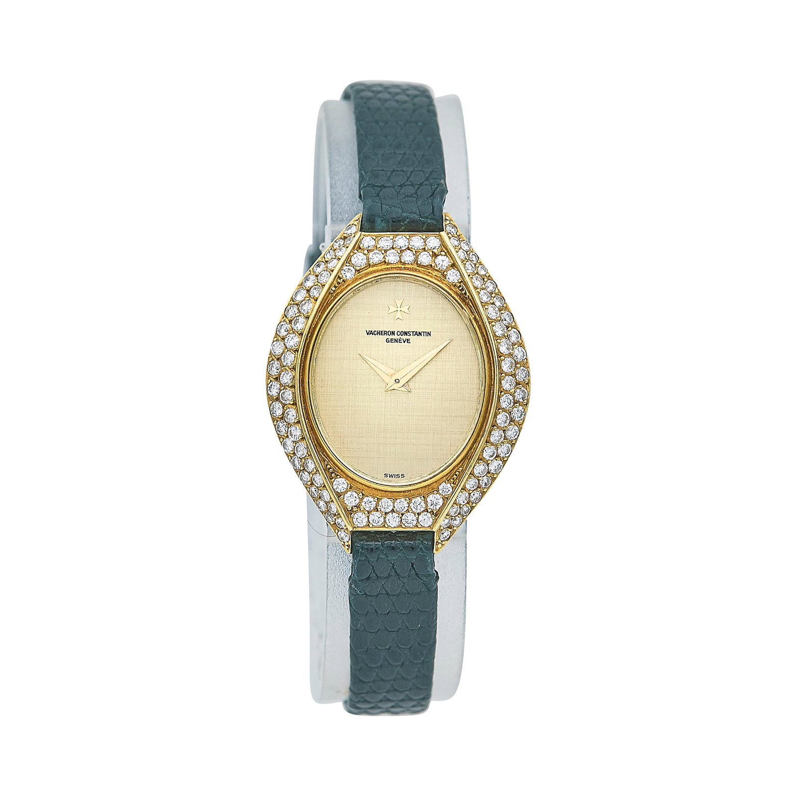 Vacheron Constantin Cocktail Watch 18K Yellow Gold Watch Ref. Unkown, circa 1975: BRAND: Vacheron Constantin; STYLE: Cocktail Watch; REF. #: Unkown; CONDITION: Pre-owned, Very Good; YEAR: Circa 1975; ADDITIONAL COMMENTS: Light scratches throughout watch, Wear to branded strap - Rep