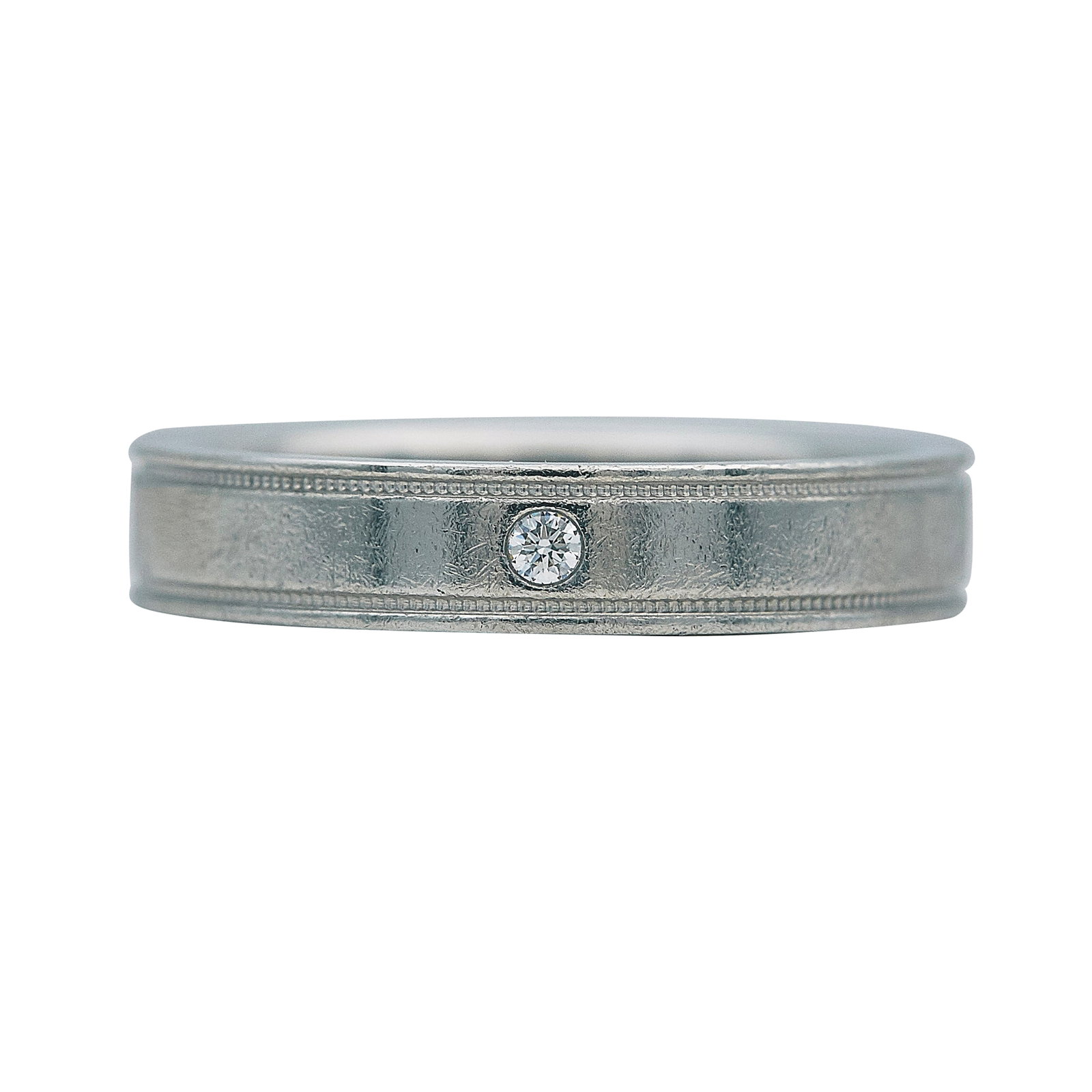Tiffany & Co. Platinum and Diamond Band Ring (1 of 4)