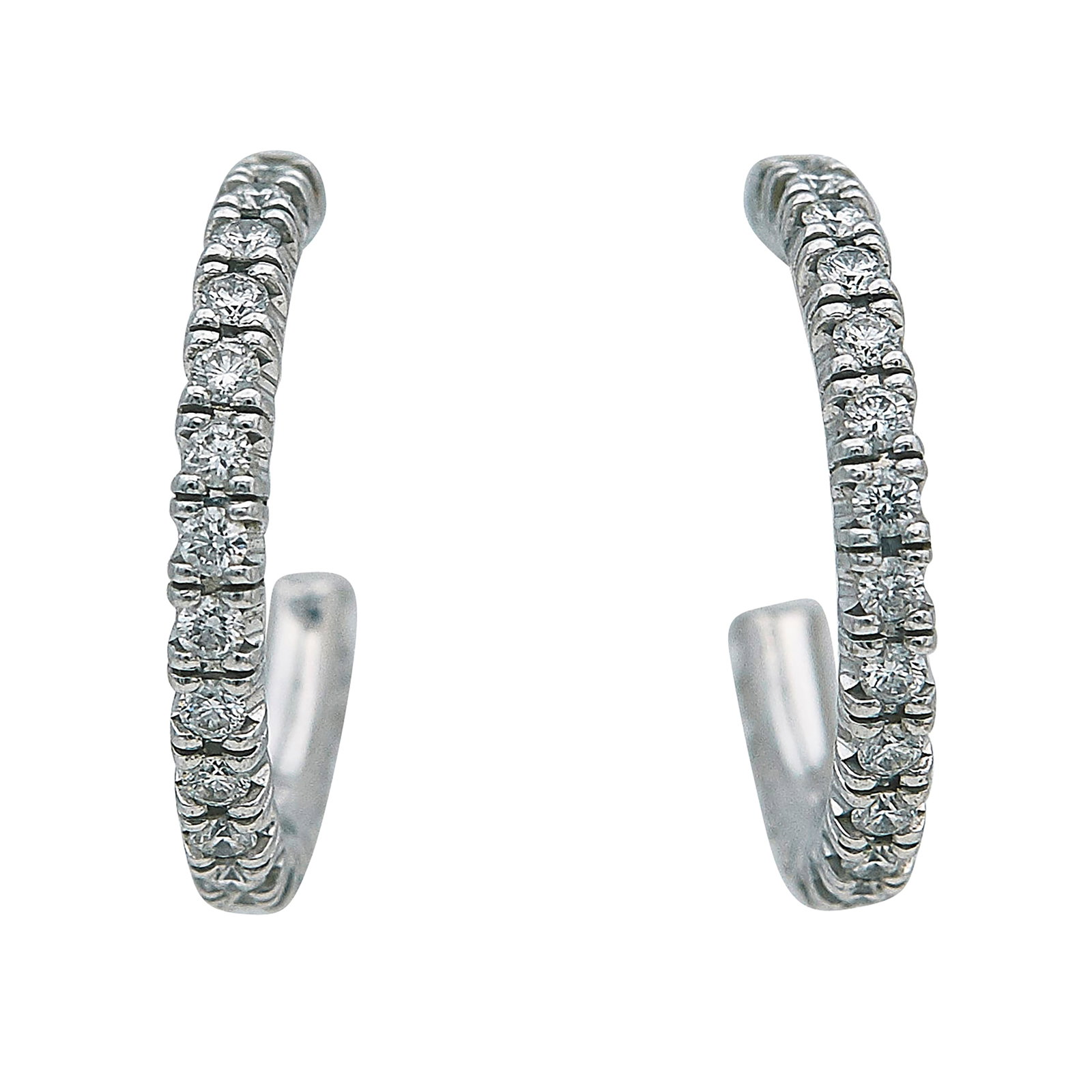 Cartier Etincelle 18K White Gold and Diamond Earrings: BRAND: Cartier; COLLECTION: Etincelle; METAL: 18K White Gold; APPROXIMATE TOTAL DIAMOND WEIGHT: 0.27 ctw; STAMPED: © Cartier, Serial number, Au750, Maker's mark; CONDITION: Pre-owned, Good; ITEM WEIG