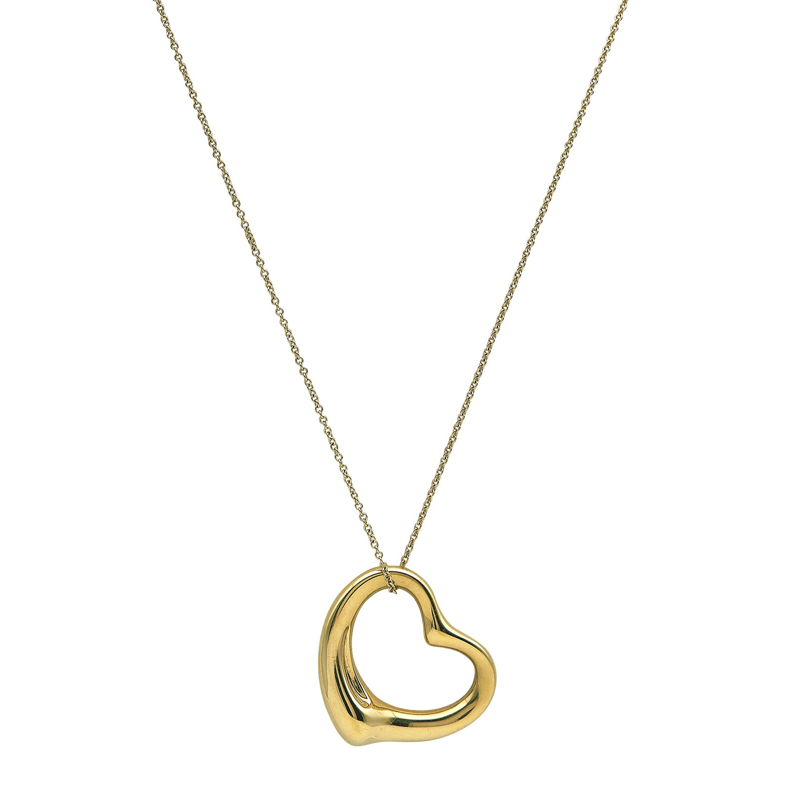 Elsa Peretti for Tiffany & Co. 18K Yellow Gold Heart Pendant Necklace (1 of 5)