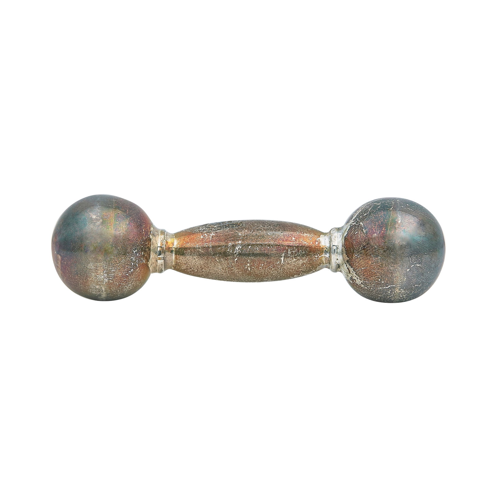 Sterling Silver Baby Rattle: METAL: Sterling Silver; STAMPED: Mexico, 925, TB-185; CONDITION: Pre-owned, Good; ITEM WEIGHT (GRAMS): 19.9 g; MEASUREMENTS: Rattle 2 1/4 inches long