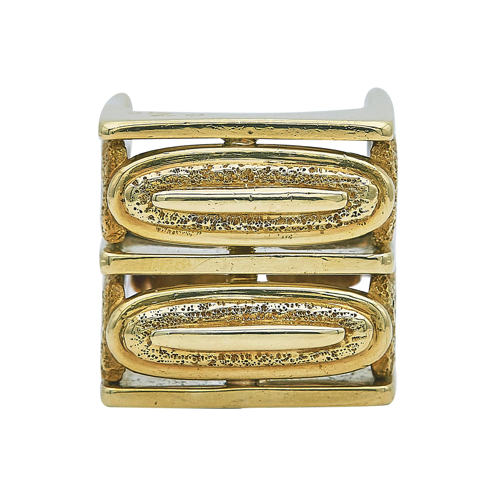 Henry Dunay 18K Yellow Gold Geometric Cube Ring (1 of 3)
