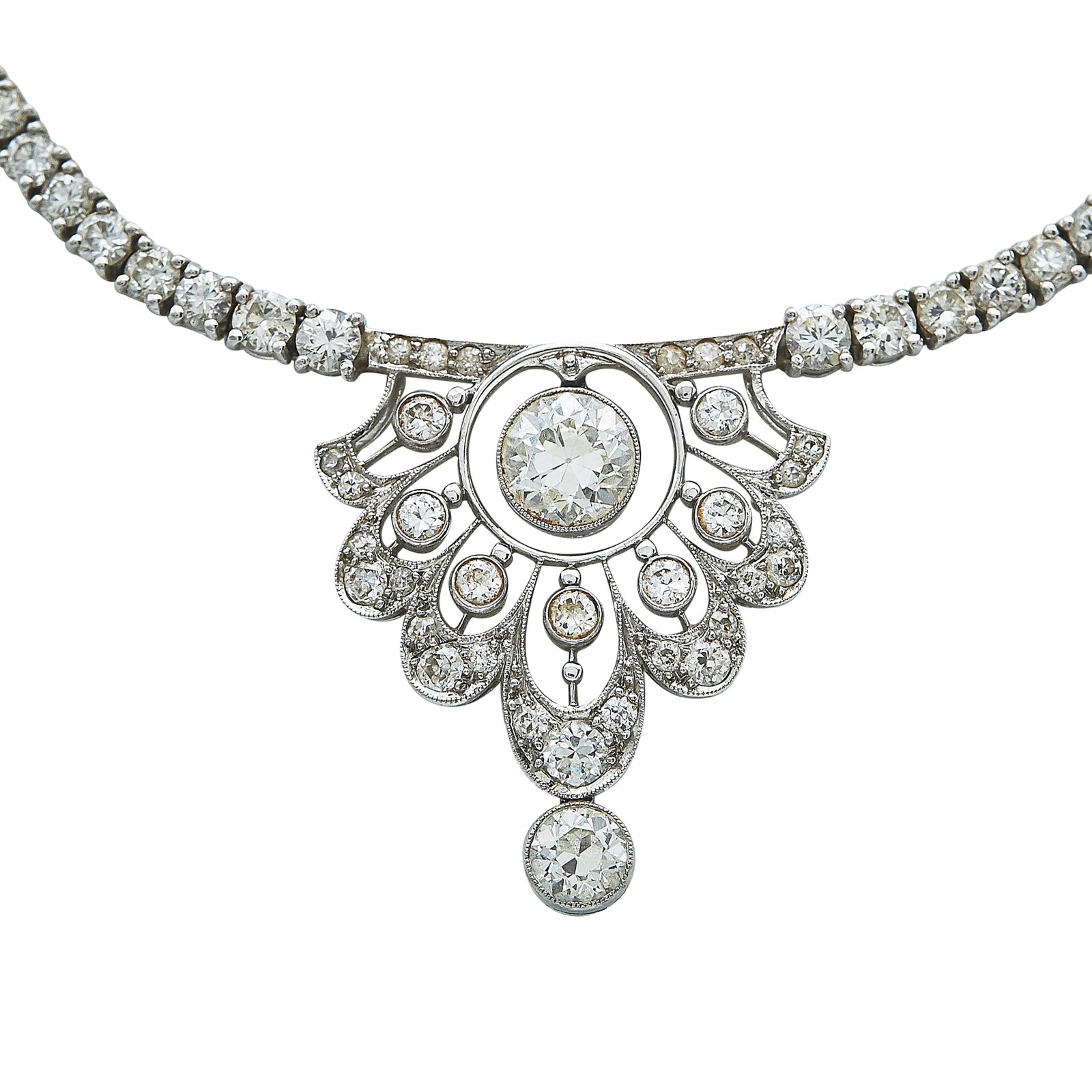14K White Gold and Diamond Collar Necklace (1 of 4)