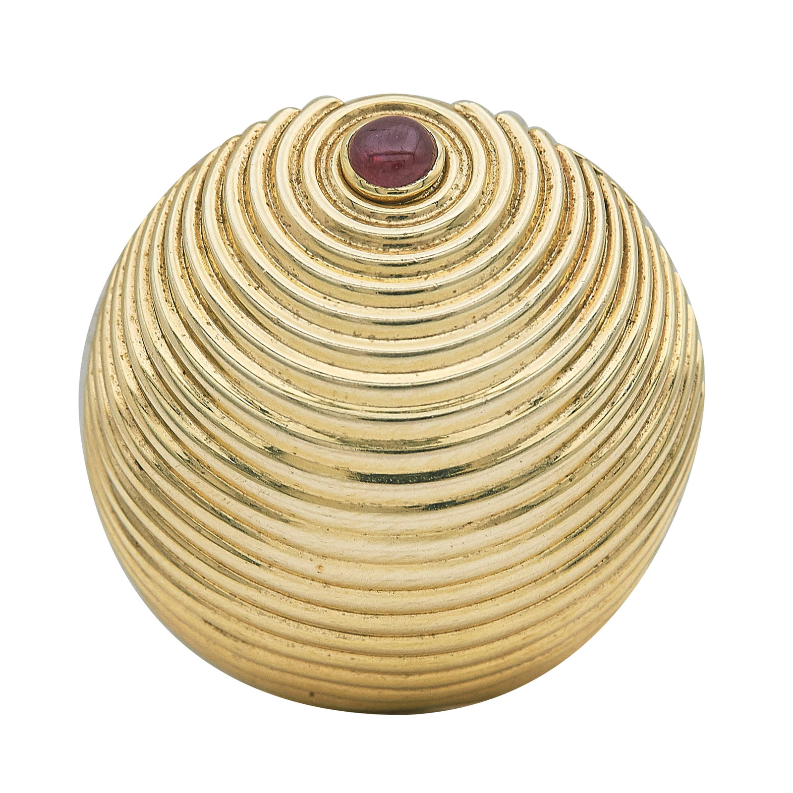 Tiffany & Co. Mid-Century 14K Yellow Gold and Ruby Pin Brooch (1 of 3)