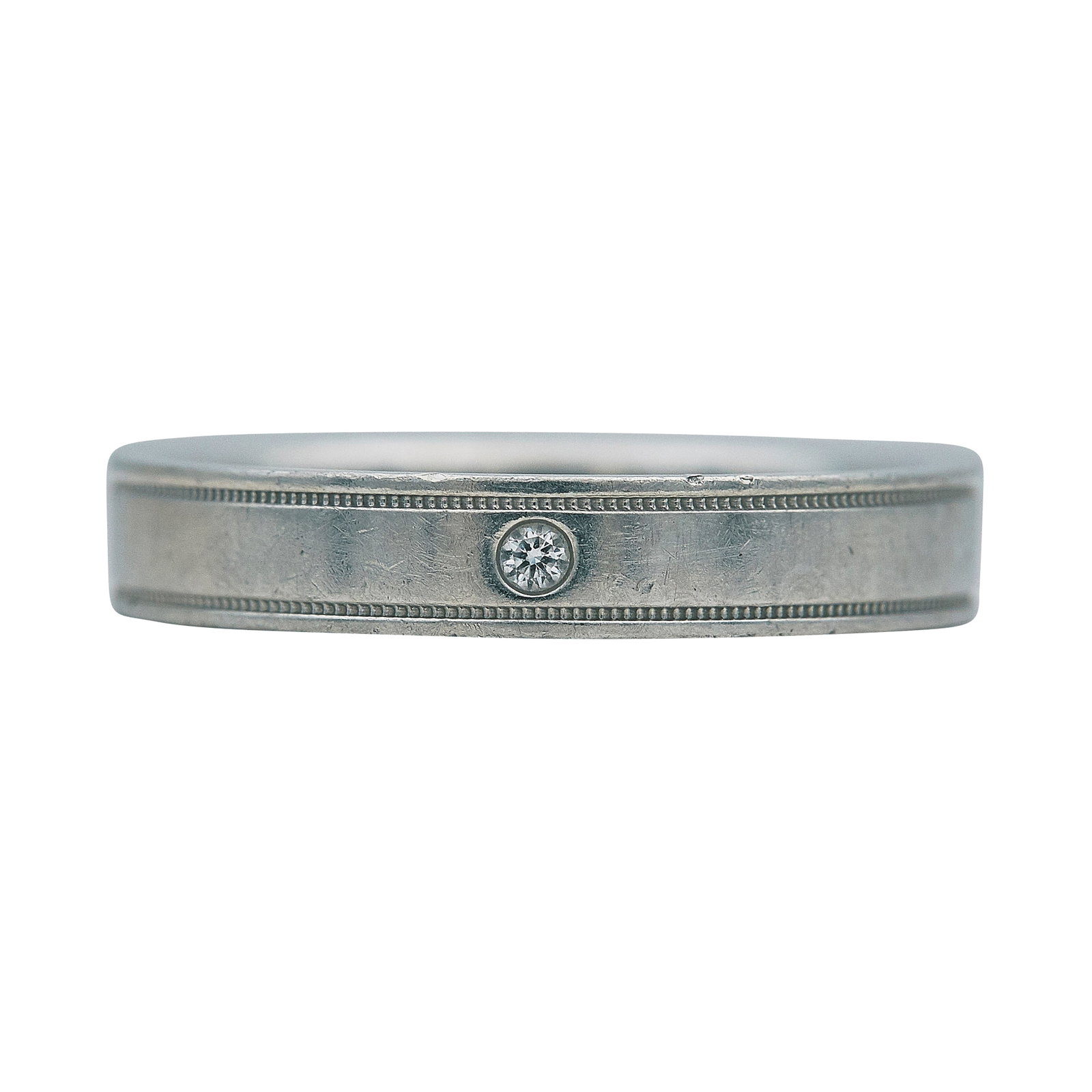 Tiffany & Co. Platinum and Diamond Band Ring (1 of 4)