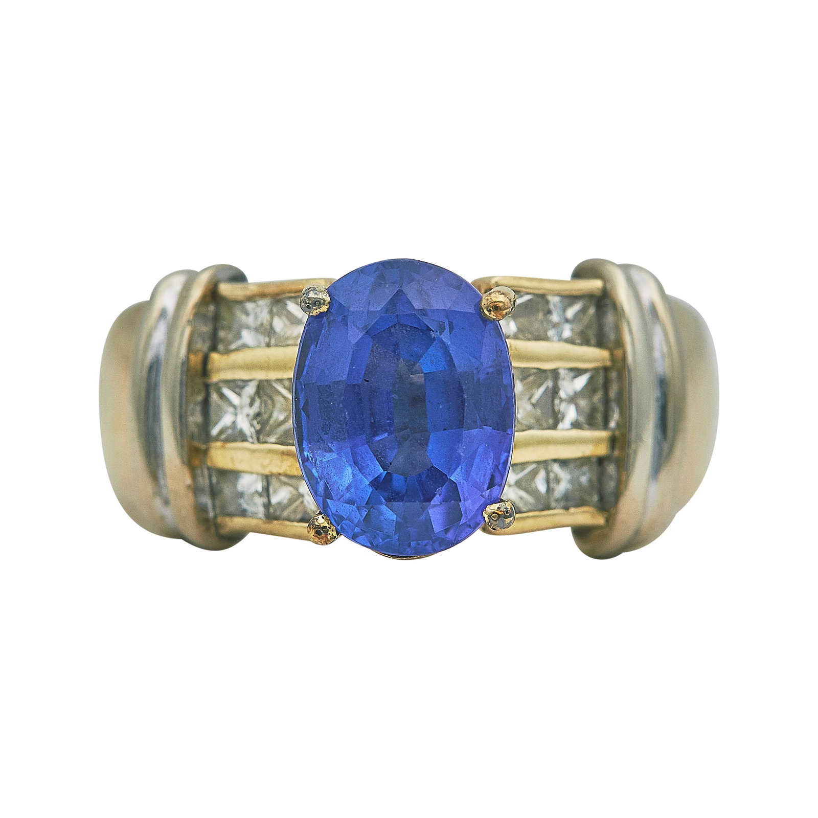 14K Yellow Gold Tanzanite and Diamond Ring (1 of 3)