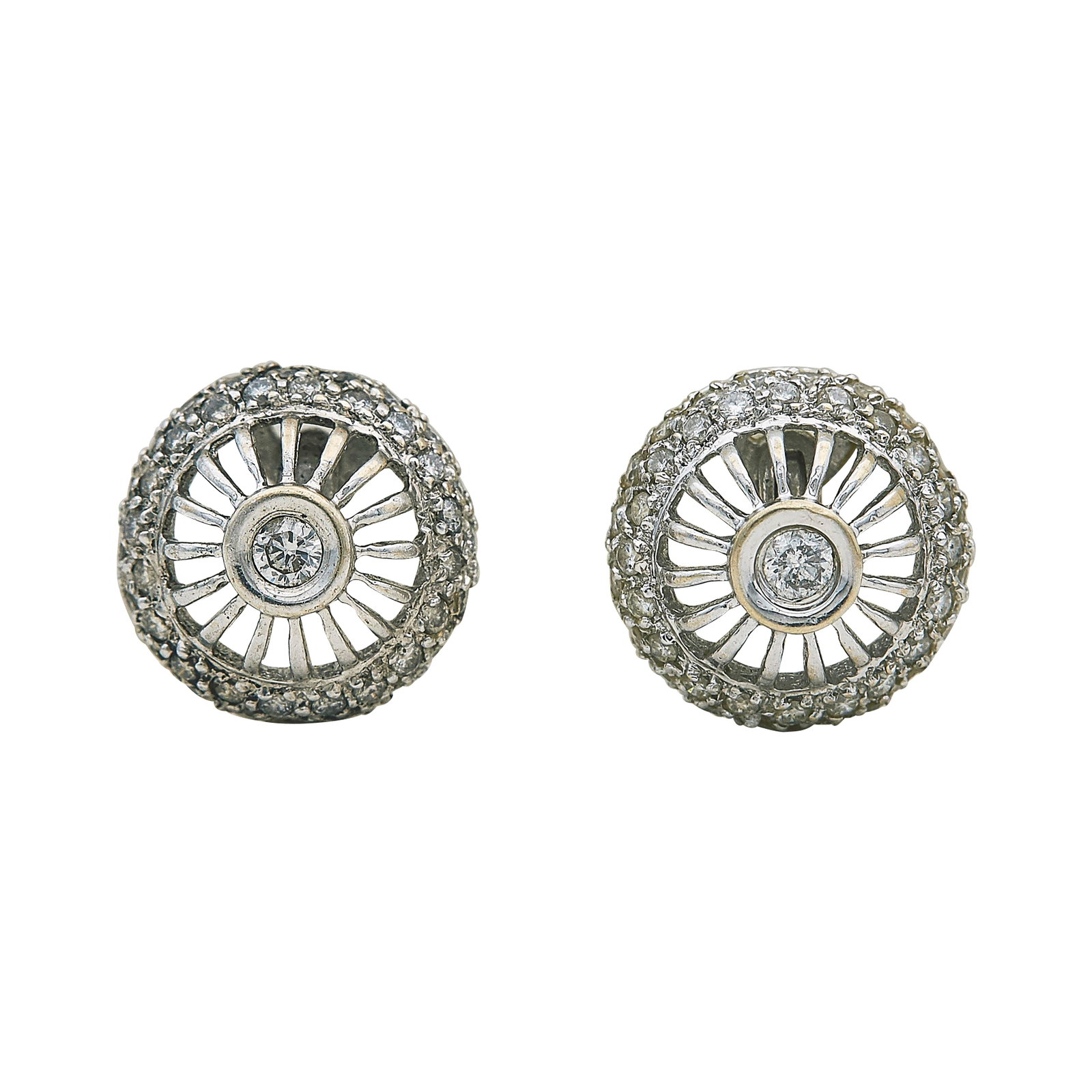 18K White Gold and Diamond Earrings (1 of 3)