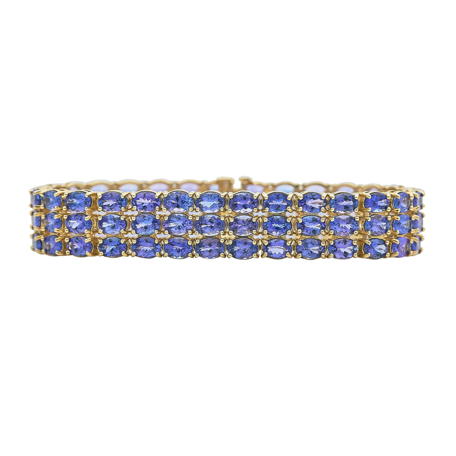14K Yellow Gold and Oval Cut Tanzanite Link Bracelet (1 of 3)