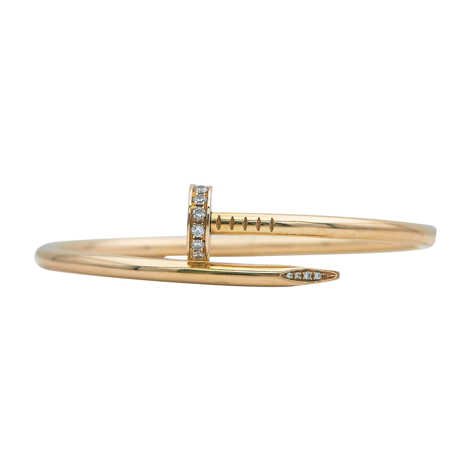 18k Rose Gold and Diamond Nail Bracelet (1 of 4)