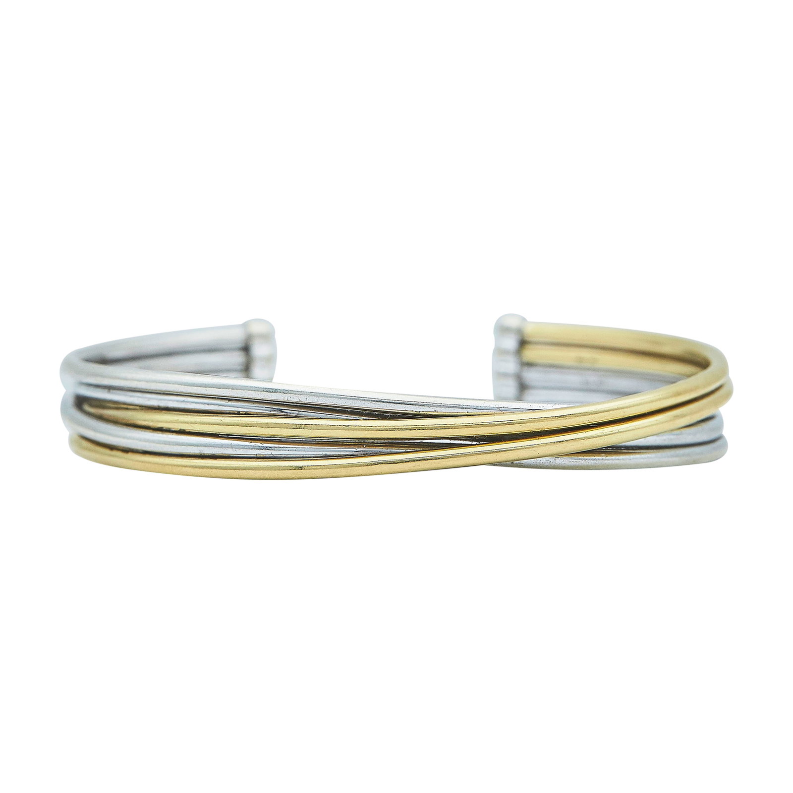 Sterling Silver and 18K Yellow Gold Cuff Bracelet (1 of 3)