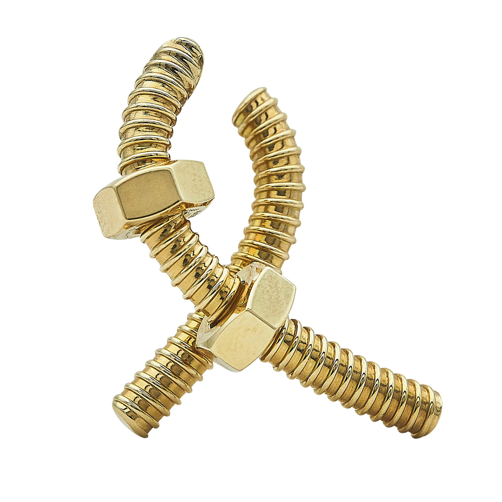 Cartier Ecrou de Cartier18K Yellow Gold Single Right Earring: BRAND: Cartier; COLLECTION: Ecrou de Cartier; METAL: 18K Yellow Gold; STAMPED: © Cartier, Au750, Serial number, Maker's mark; CONDITION: Pre-owned, Very Good; ITEM WEIGHT (GRAMS): 9.8 g; MEASUREMENTS