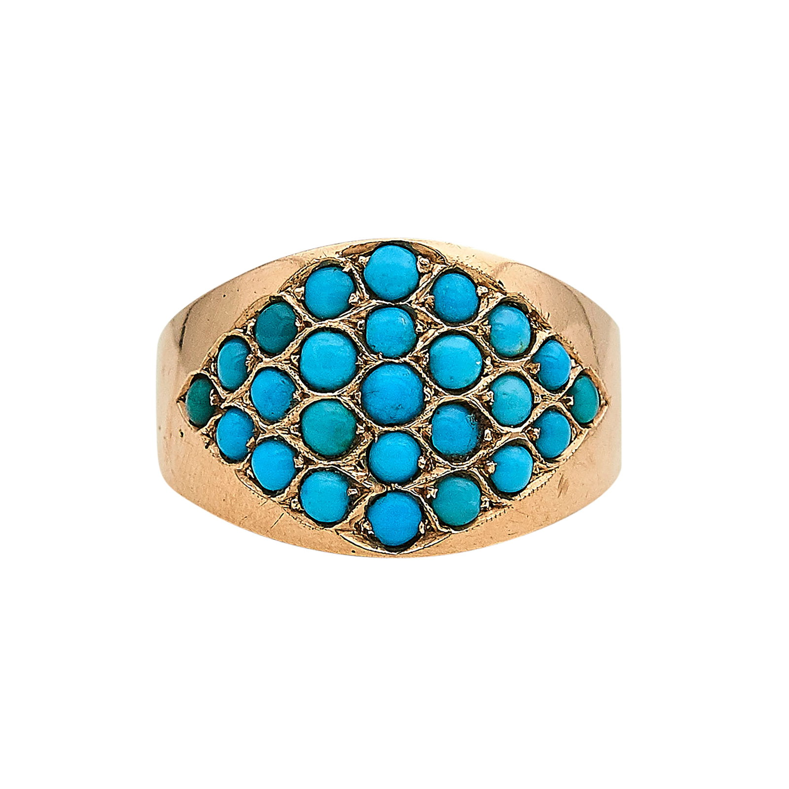 14K Rose Gold and Turquoise Band Ring (1 of 3)