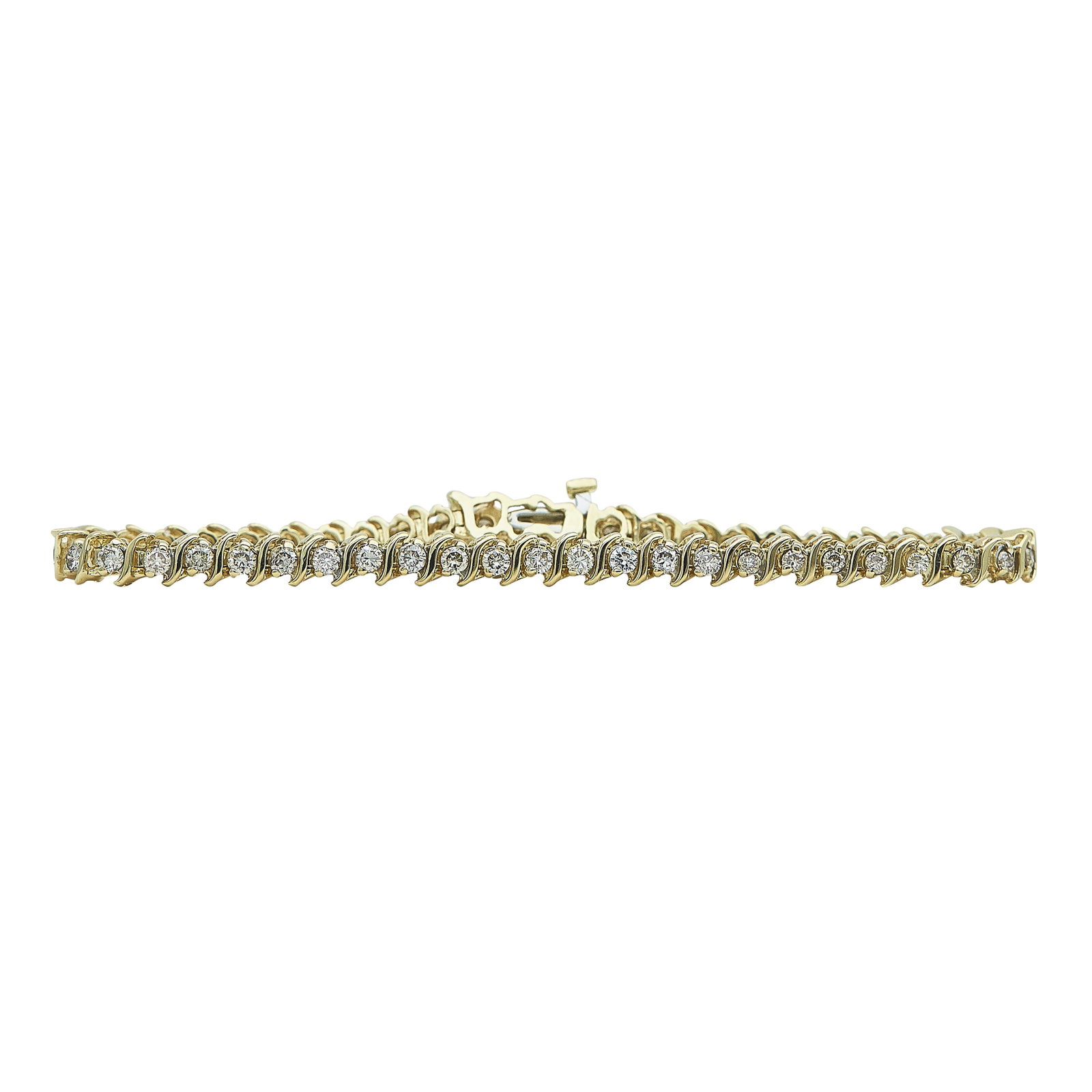 14K Yellow Gold and Diamond Line Bracelet (1 of 3)