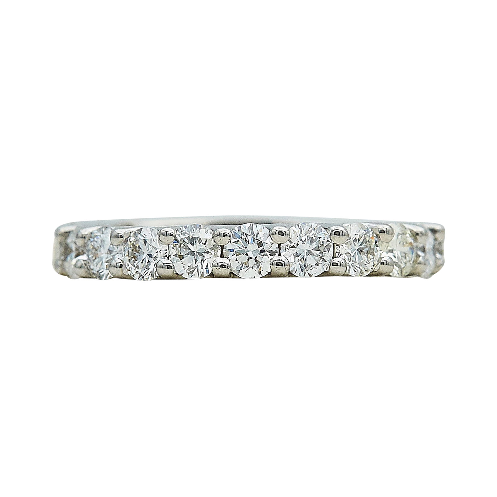 14K White Gold and Diamond Three-Quarter Eternity Band Ring (1 of 3)