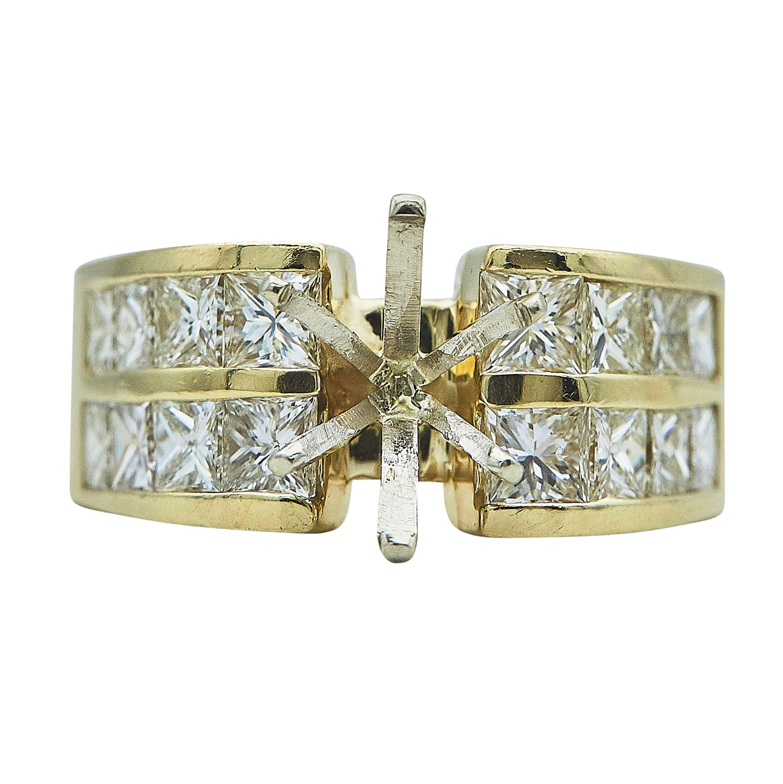 14K Yellow Gold and Diamond Band Ring Setting (1 of 3)