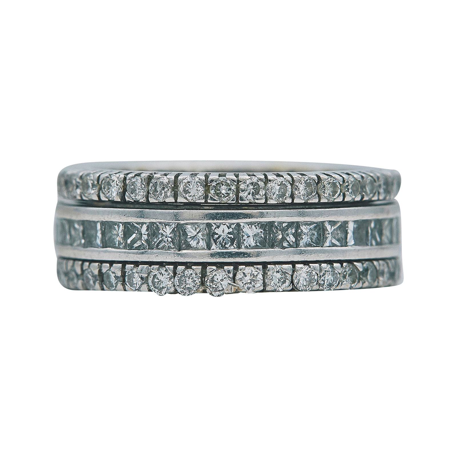 18K White Gold and Diamond Band Ring (1 of 2)