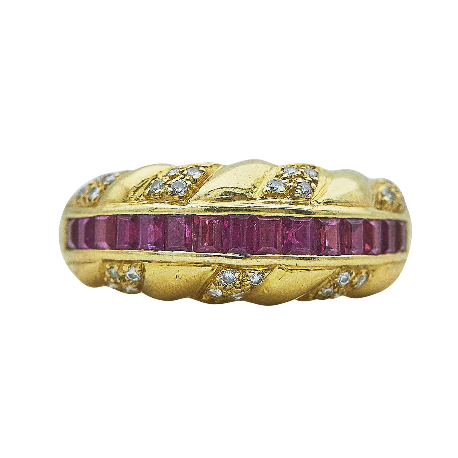 18K Yellow Gold, Ruby, and Diamond Ring (1 of 4)