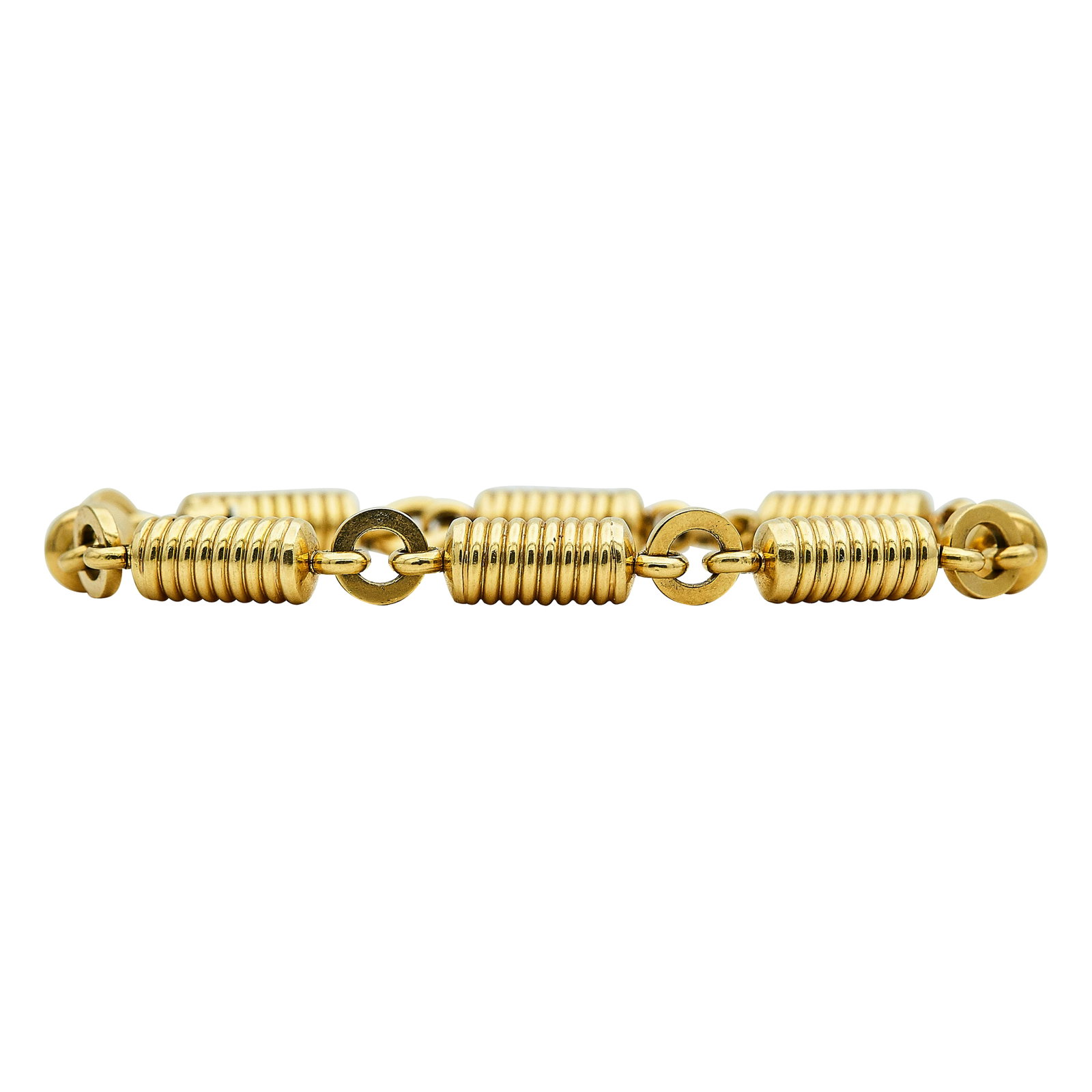 Tiffany & Co. 18K Yellow Gold Barrel Link Bracelet (1 of 4)