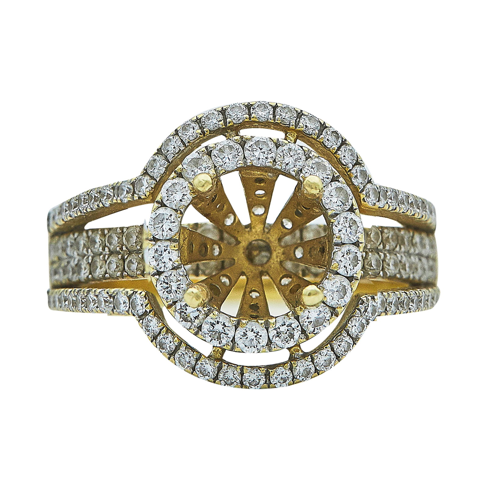 18K Yellow Gold and Diamond Ring Setting (1 of 3)