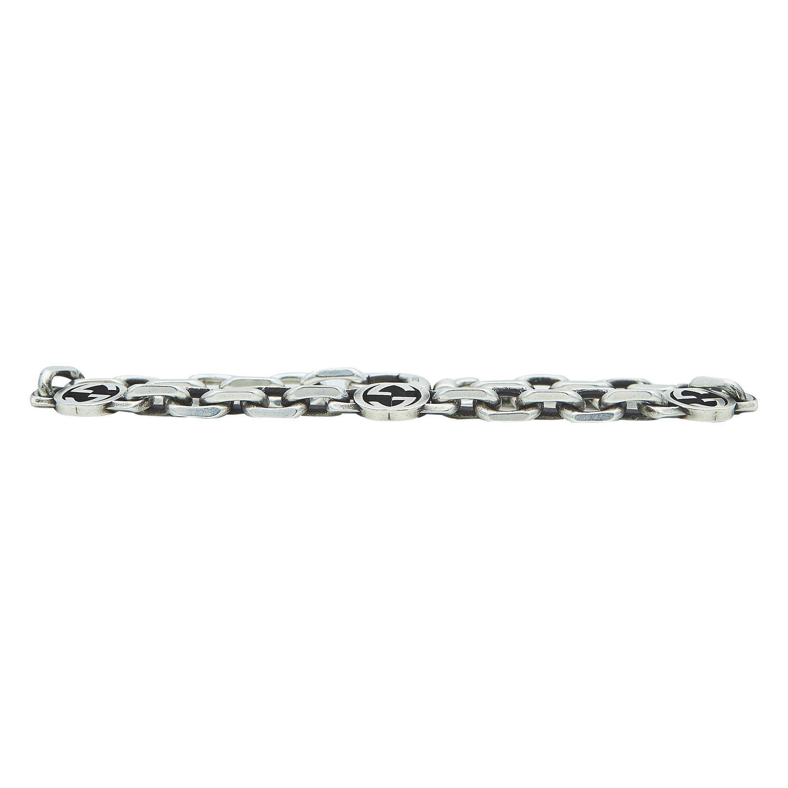 Gucci Sterling Silver Logo Link Bracelet (1 of 4)