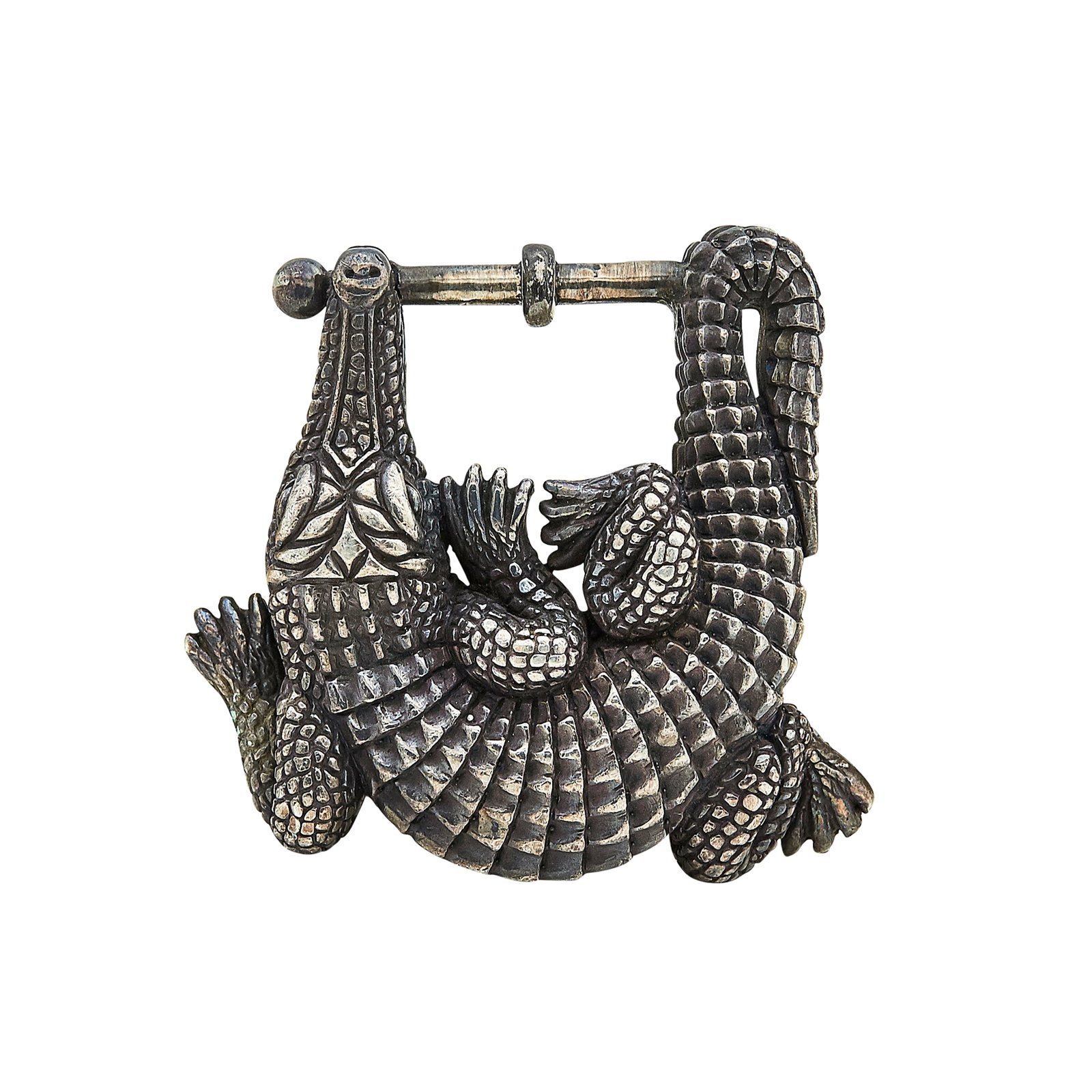 Barry Kieselstein-Cord Sterling Silver Alligator Belt Buckle (1 of 5)