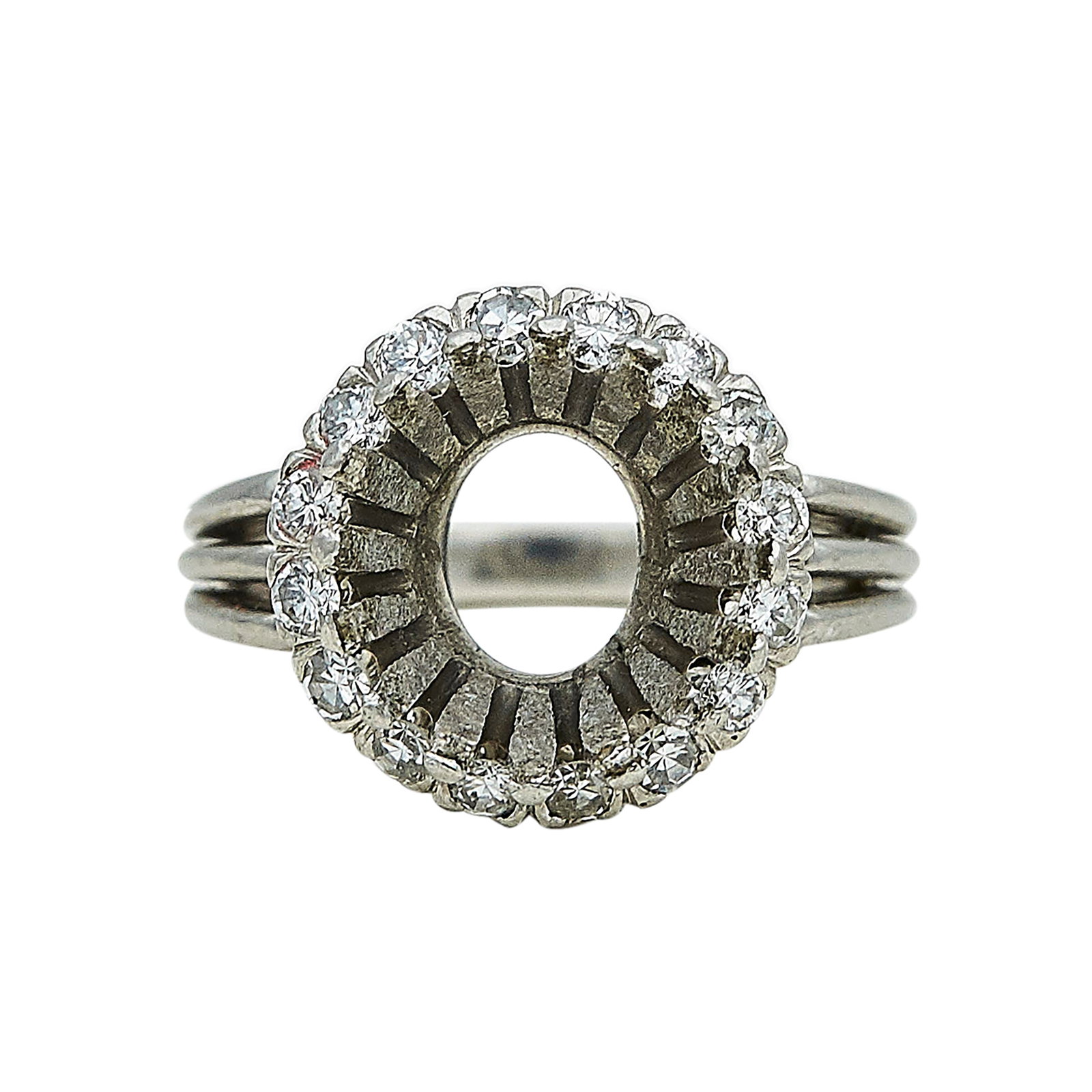 Platinum and Diamond Engagement Ring Setting (1 of 3)