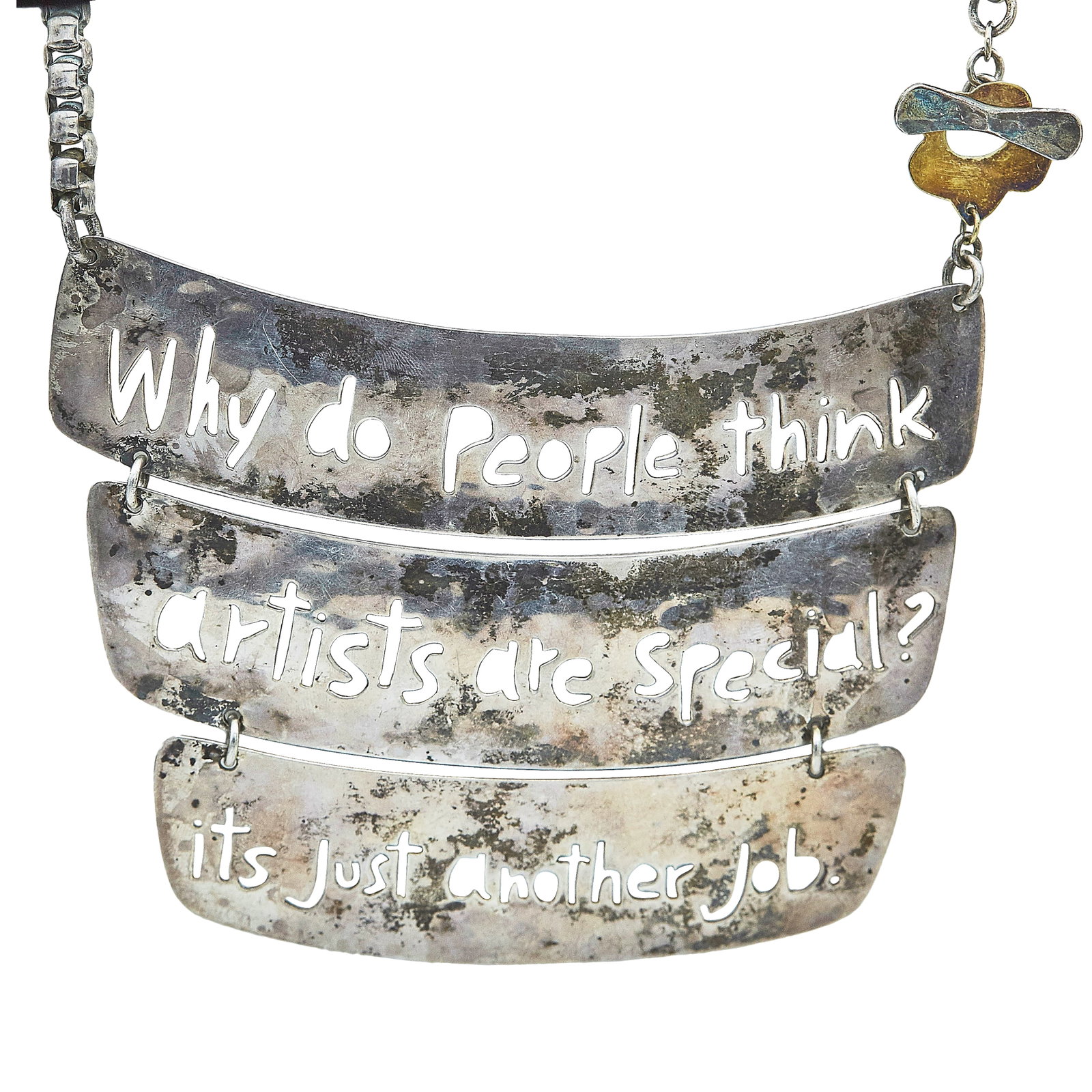 Robert Lee Morris Artistic Sterling Silver Collar Statement Necklace (1 of 4)