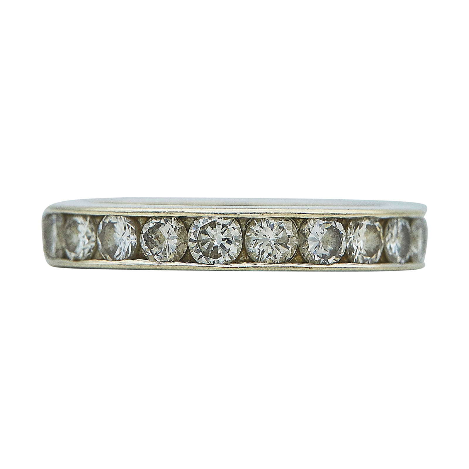 14K White Gold and Diamond Eternity Band Ring (1 of 2)