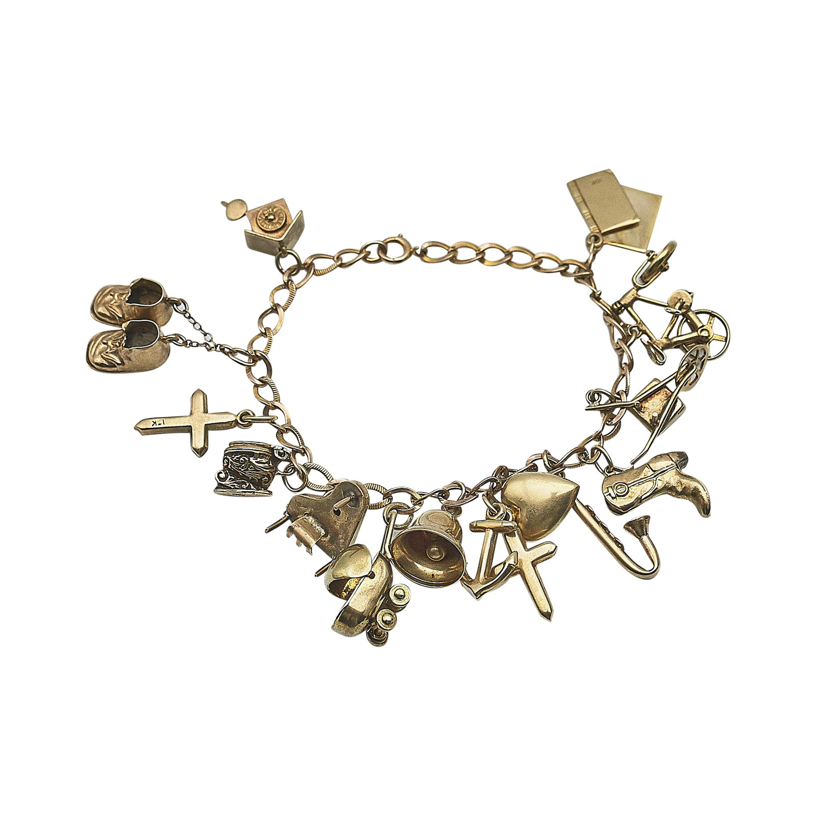 10K Yellow Gold Charm Bracelet (1 of 3)