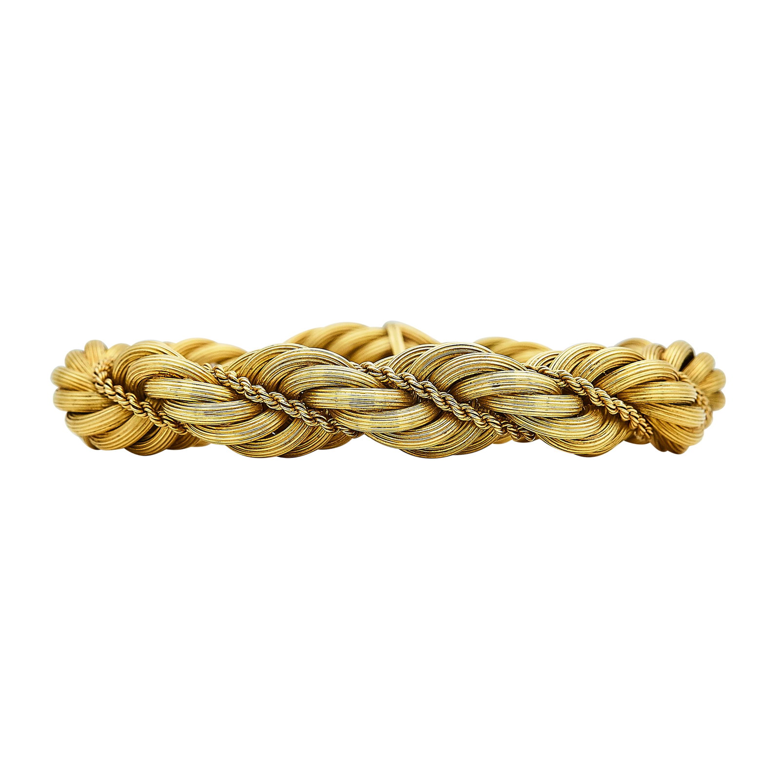 Tiffany & Co. 18K Yellow Gold Bracelet: BRAND: Tiffany & Co.; METAL: 18K Yellow Gold; STAMPED: Tiffany & Co., New York, Italy, 18K; TESTED: 18K Yellow Gold; CONDITION: Pre-owned, Good; ITEM WEIGHT (GRAMS): 60.6 g; MEASUREMENTS: Bracelet 8 i
