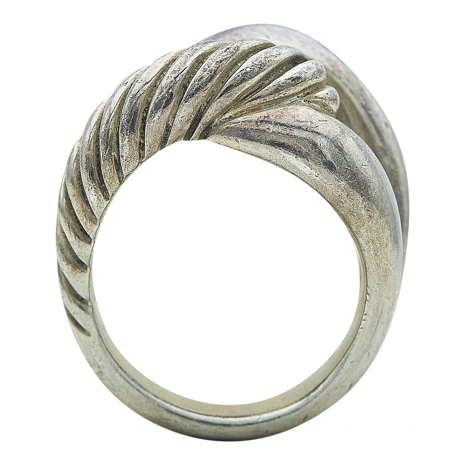 David Yurman Sterling Silver Interlocking Ring - 3
