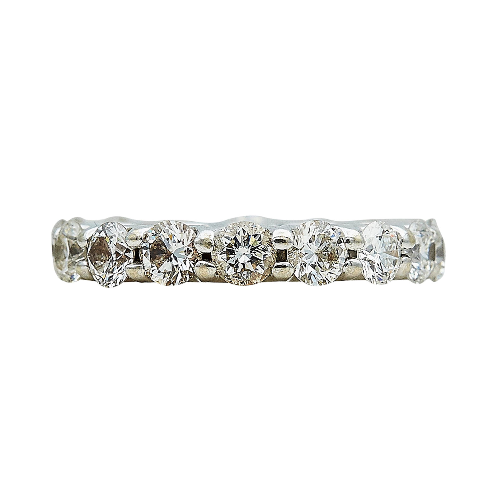 14K White Gold and Diamond Eternity Band Ring (1 of 2)