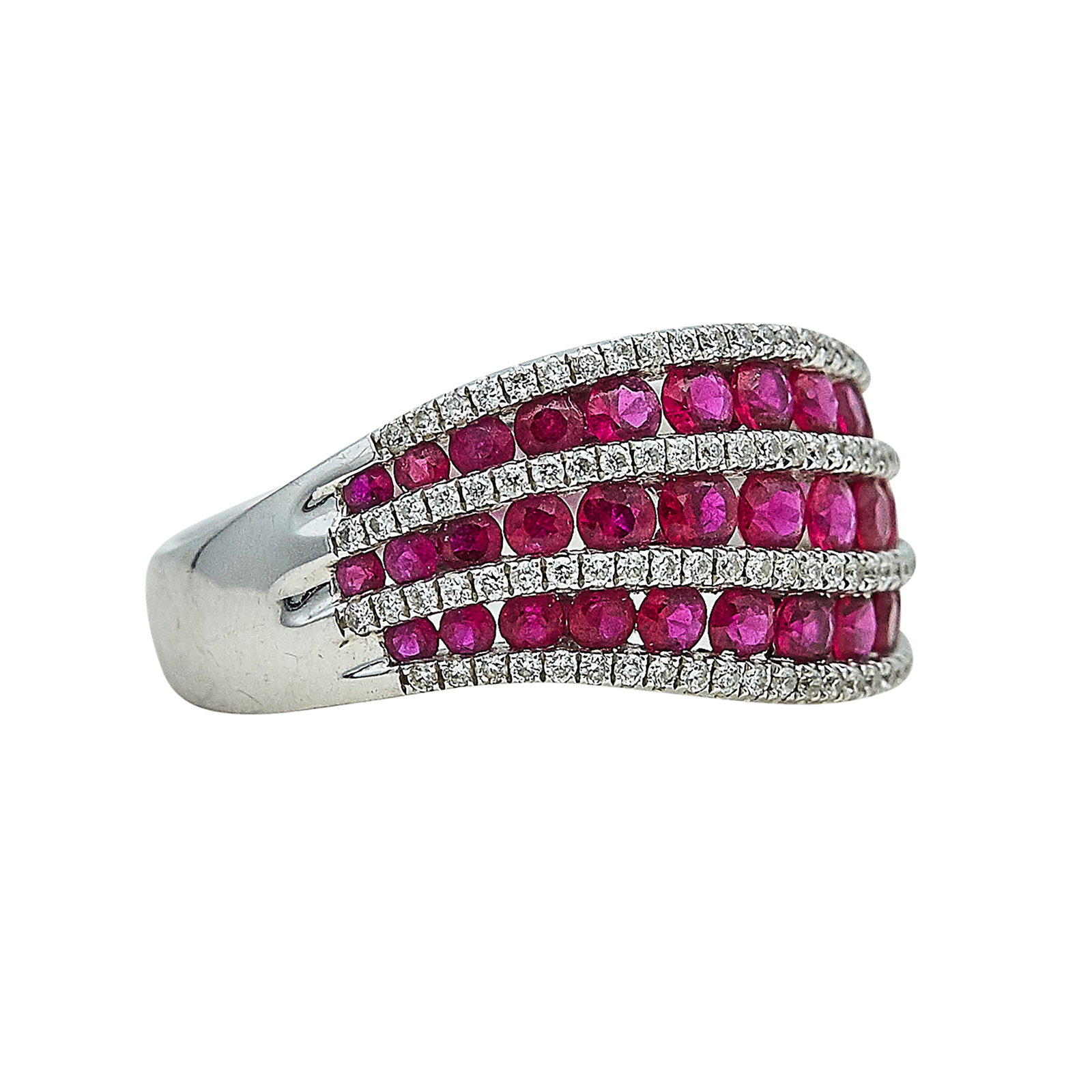 14K White Gold, Ruby, and Ring - 2