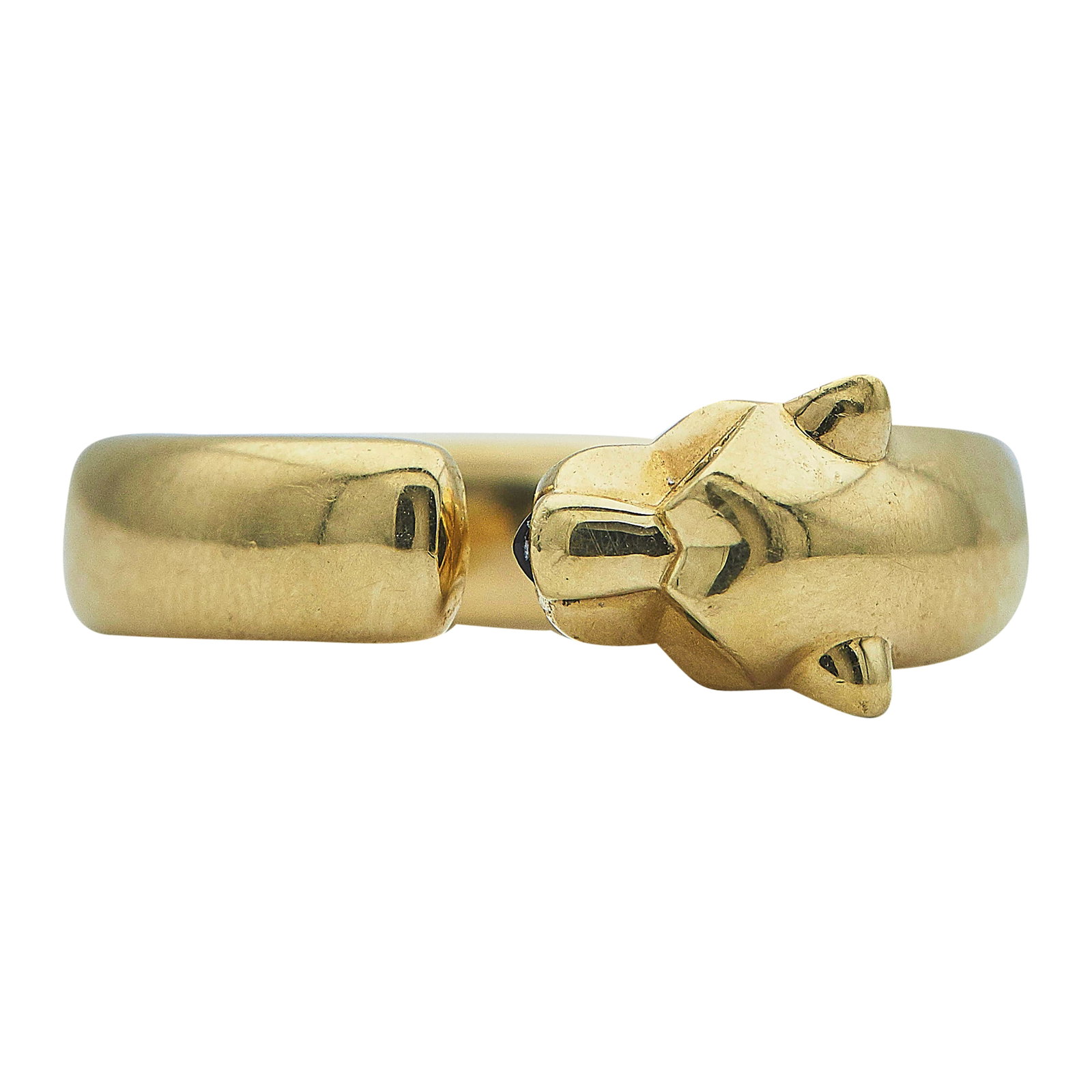 Cartier Panthère de Cartier 18K Yellow Gold and Tsavorite Ring: BRAND: Cartier; COLLECTION: Panthère de Cartier; METAL: 18K Yellow Gold; GEMSTONES: Tsavorite; STAMPED: © Cartier, 50, Serial number, Au750, Maker's marks; CONDITION: Pre-owned, Very Good; ITEM WEIG